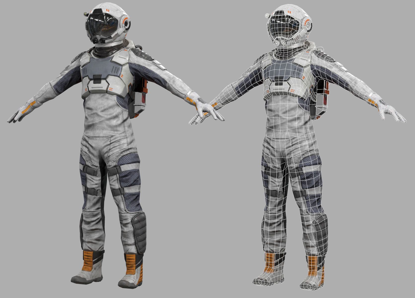 Wallpaper #Q2cF-JIBSpphPi3-IohL79 Male Space Suit 3D Model Futuristic Character Design Space Suit