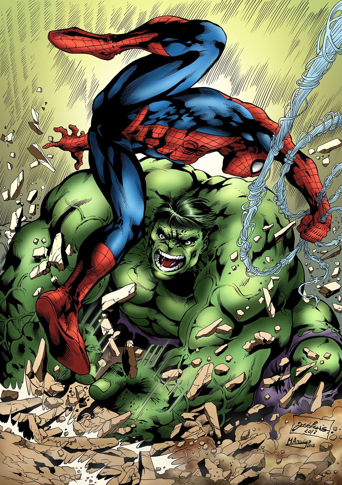 Wallpaper #TwDW6o4BSdW8dNouJhCz26 Hulk vs Spiderman William Borges Hulk Artwork Hulk vs Spiderman