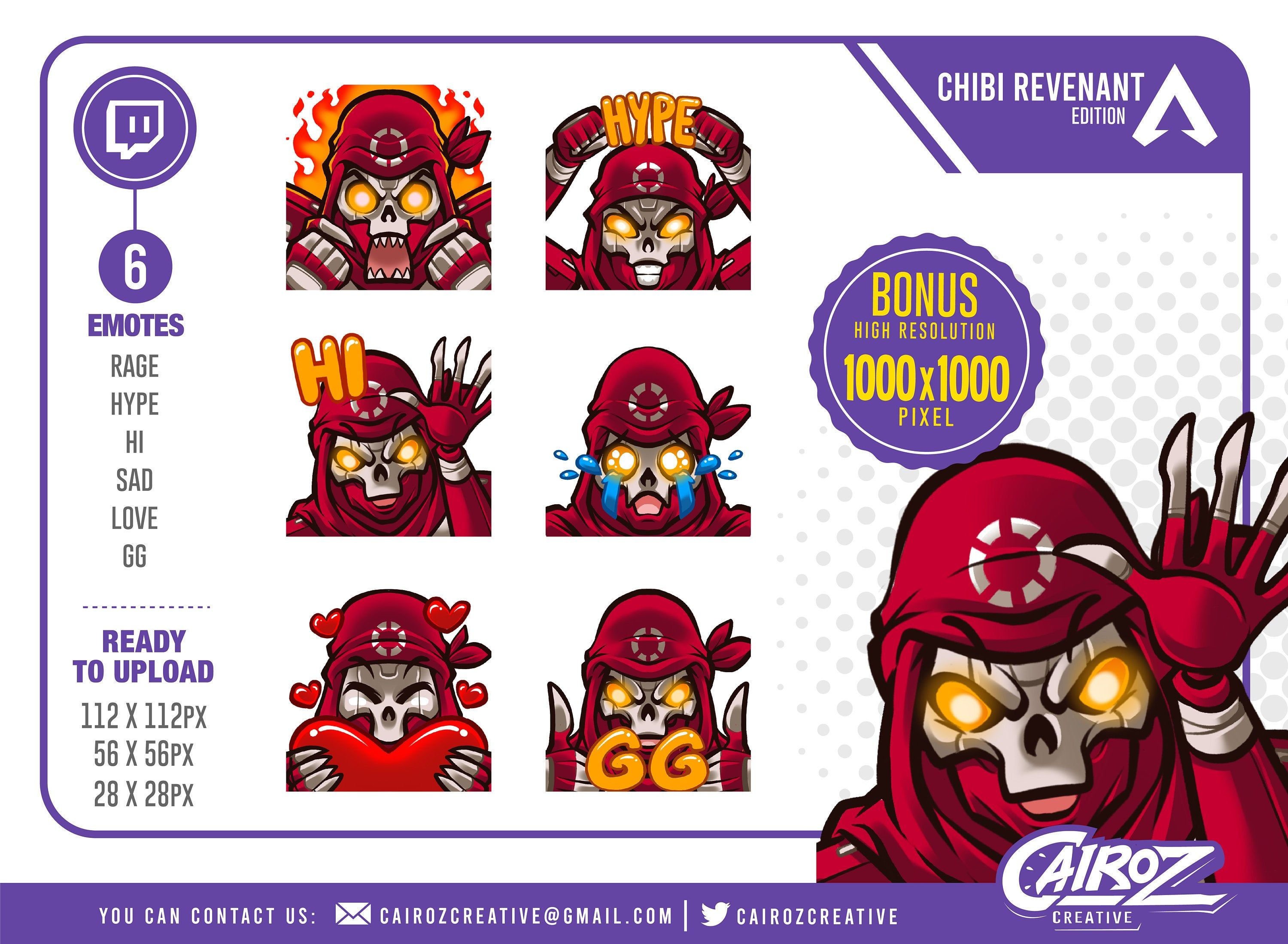 Wallpaper #oUL-PJMBOBpx0NhmEcKU232 Revenant Apex Legends Twitch Emotes Pack Chibi Revenant Apex Etsy