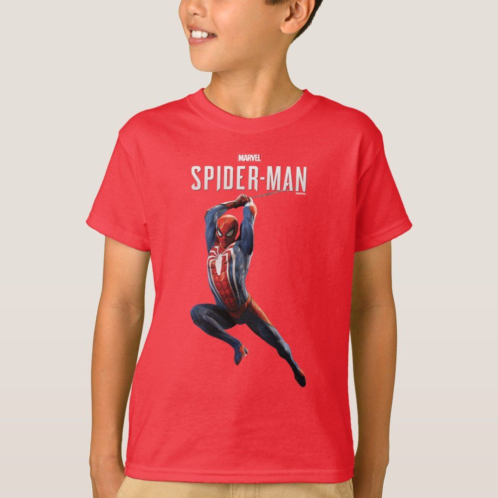 Wallpaper #bttkMpMB3oUMxGFS_z35365 Marvels Spider Man Web Swinging Pose T Shirt Kids Unisex Size Youth