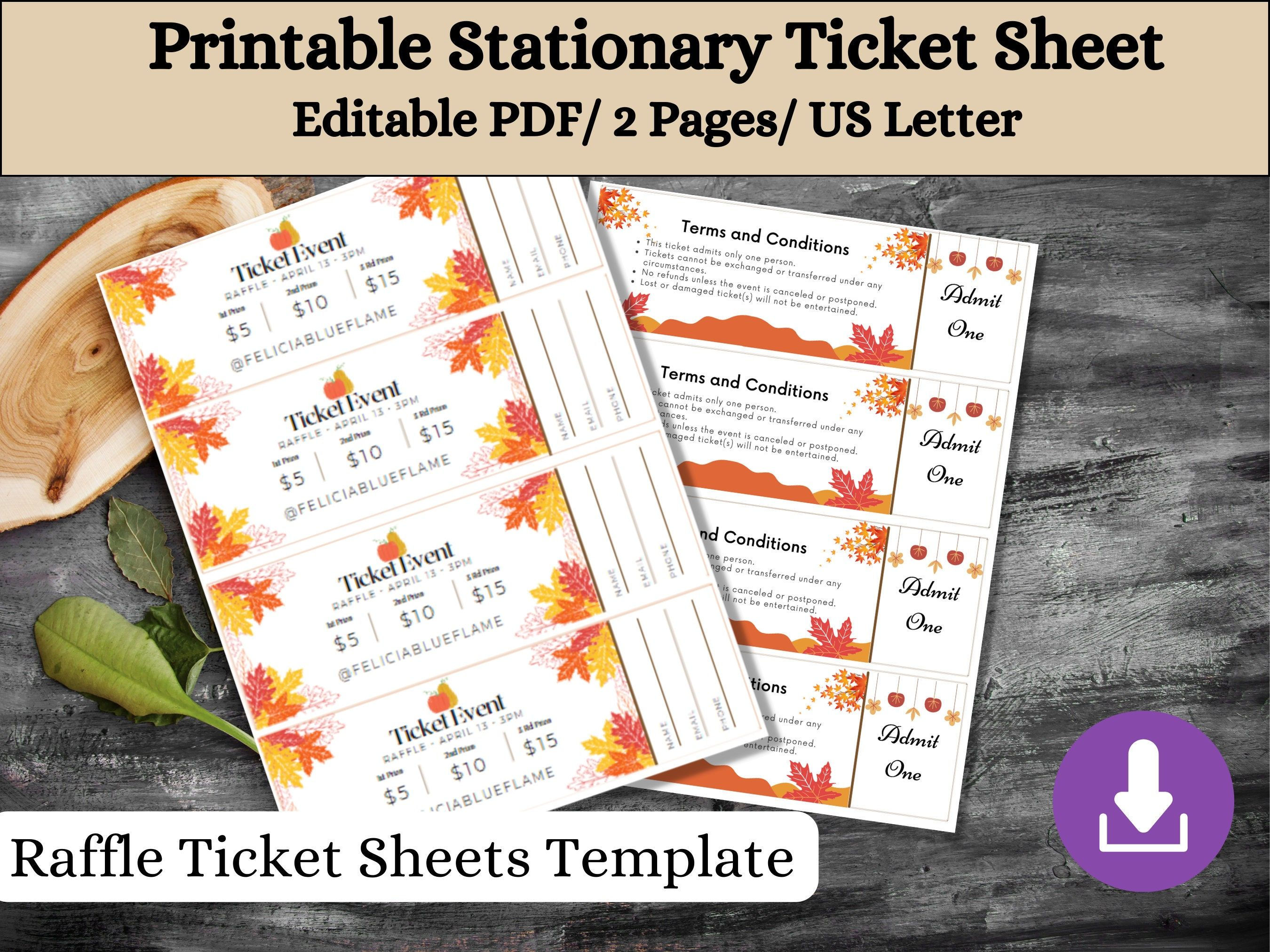 Wallpaper #58496 Free Printable Raffle Ticket Templates