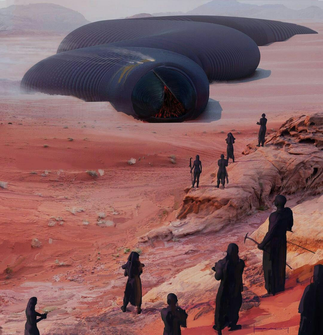 Wallpaper #3YJFQJMB0GiFKesMK8Bn8 Diuna Sai Xulud Dune Art Scifi Artwork Sci Fi Fantasy