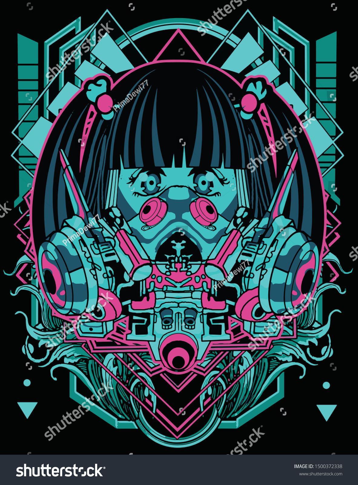 Wallpaper #gABY644BSdW8dNougBFN0 Cyberpunk Vector Art