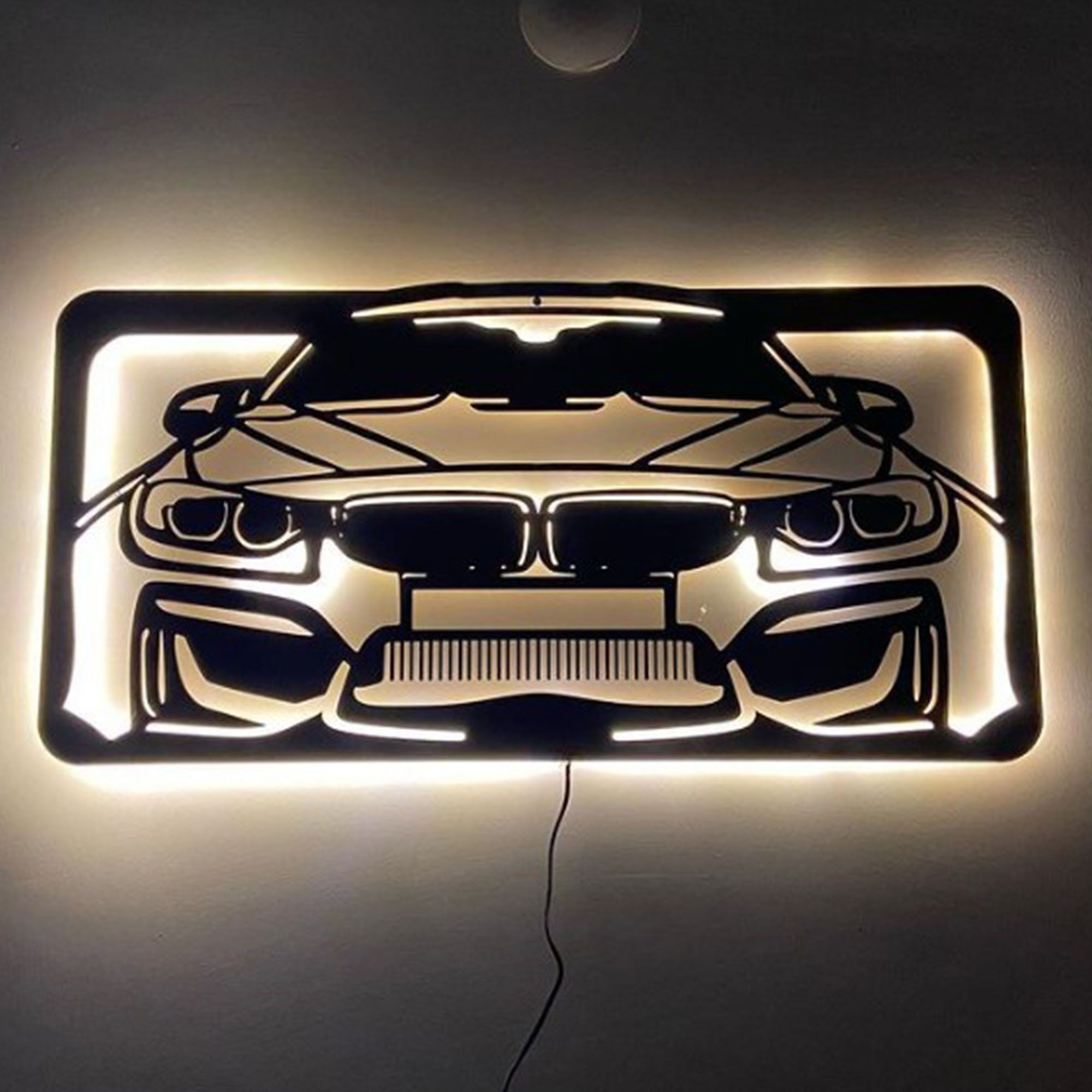 Wallpaper #mv-oa5MB3lSXT3zUTOir73 BMW M4 Metal Wall Art with LED Light Personalized BMW M4 Name Sign