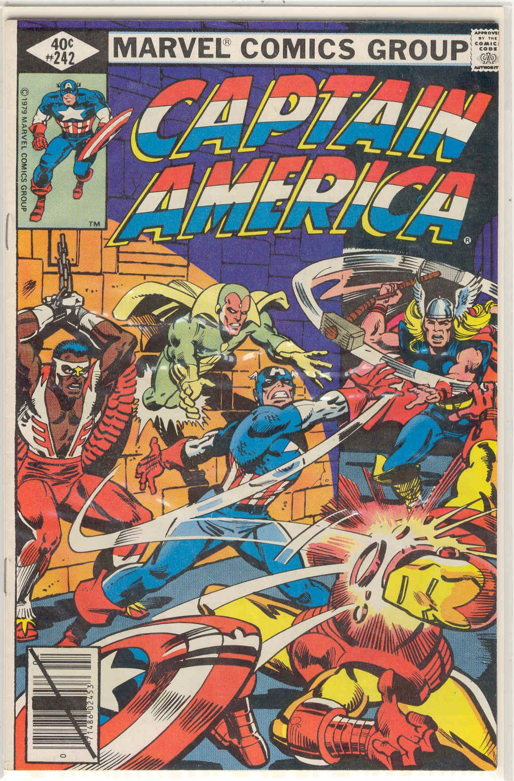 Wallpaper #nmf8B5MBSpphPi3-LMhQ64 Title Captain America Year 1968 Publisher Marvel Number 242