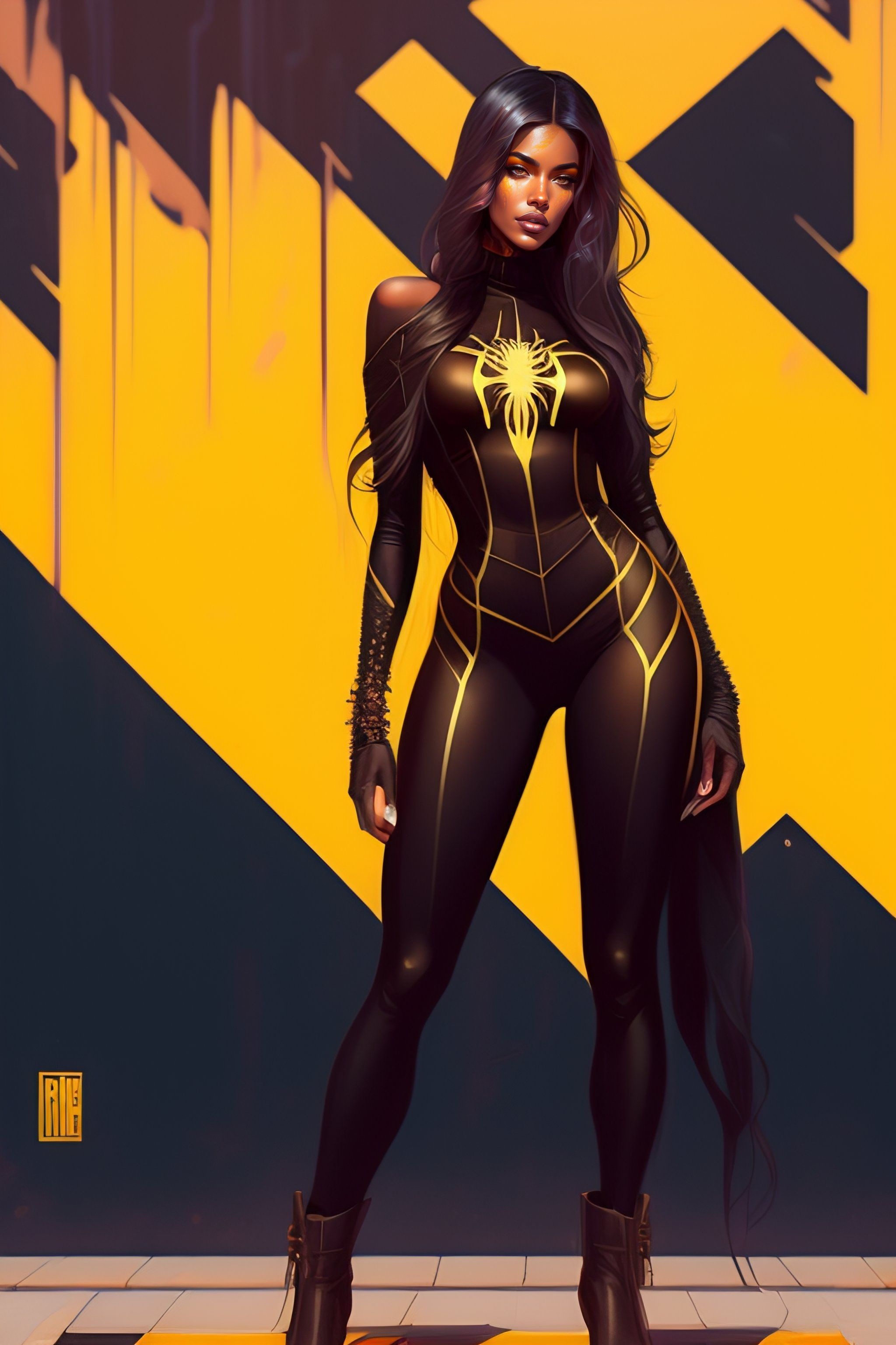 Wallpaper #wfSBOpMBKFX8bn3rbnjV195 Lexica Full Body Highly Detailed Portrait of Spiderwoman by Greg