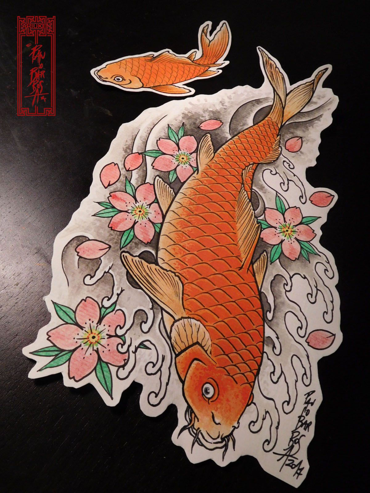 Wallpaper #5e6bc Black Yellow Koi Fish Fish Koi Tattoo Png and Vector with 5016 the