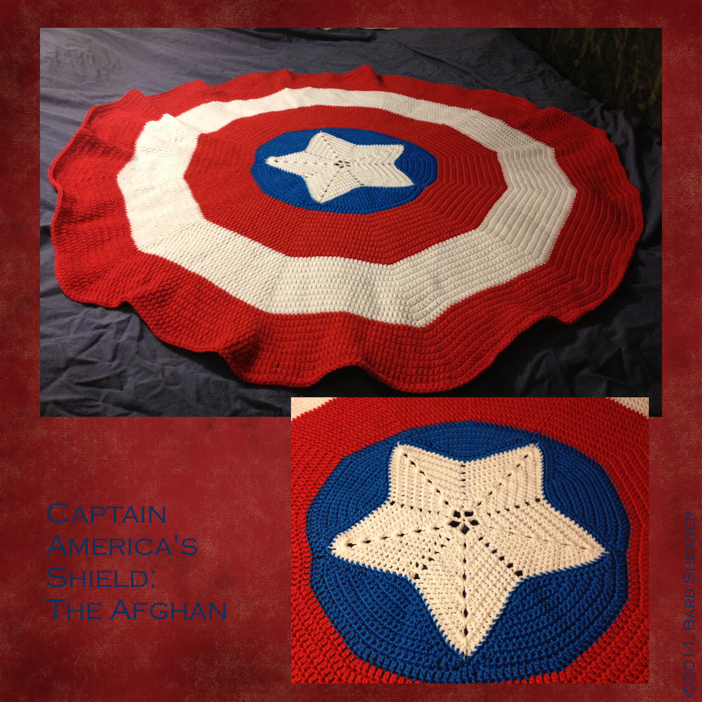 Wallpaper #AGipIZMBSpphPi3-ETHu28 Afghan Captain Americas Shield by Yarngirldeviantartcom on