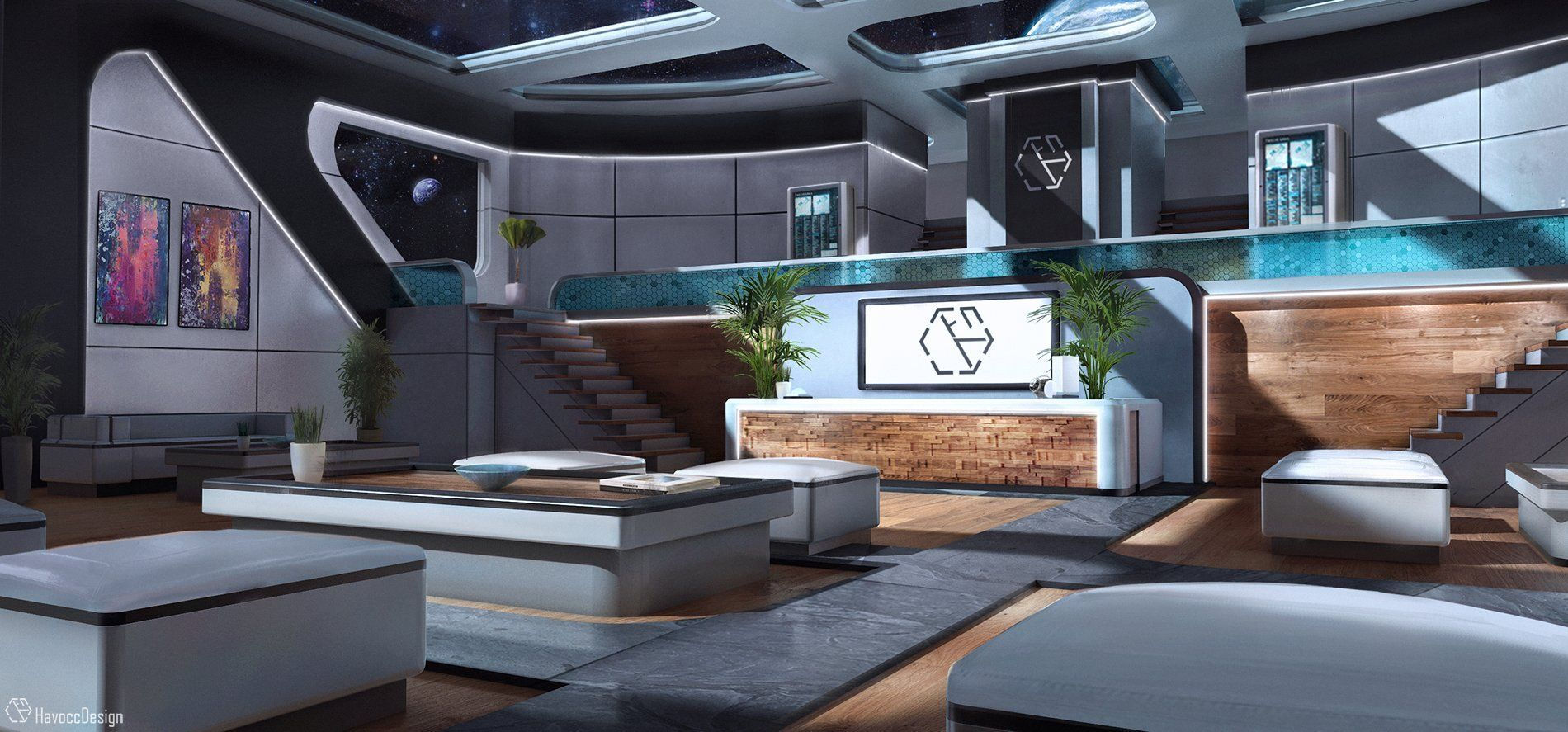 Wallpaper #ZK7JM5MBayWjSq6HCRyL130 Image Result for Sci Fi Lobby Spaceship Interior Futuristic Interior