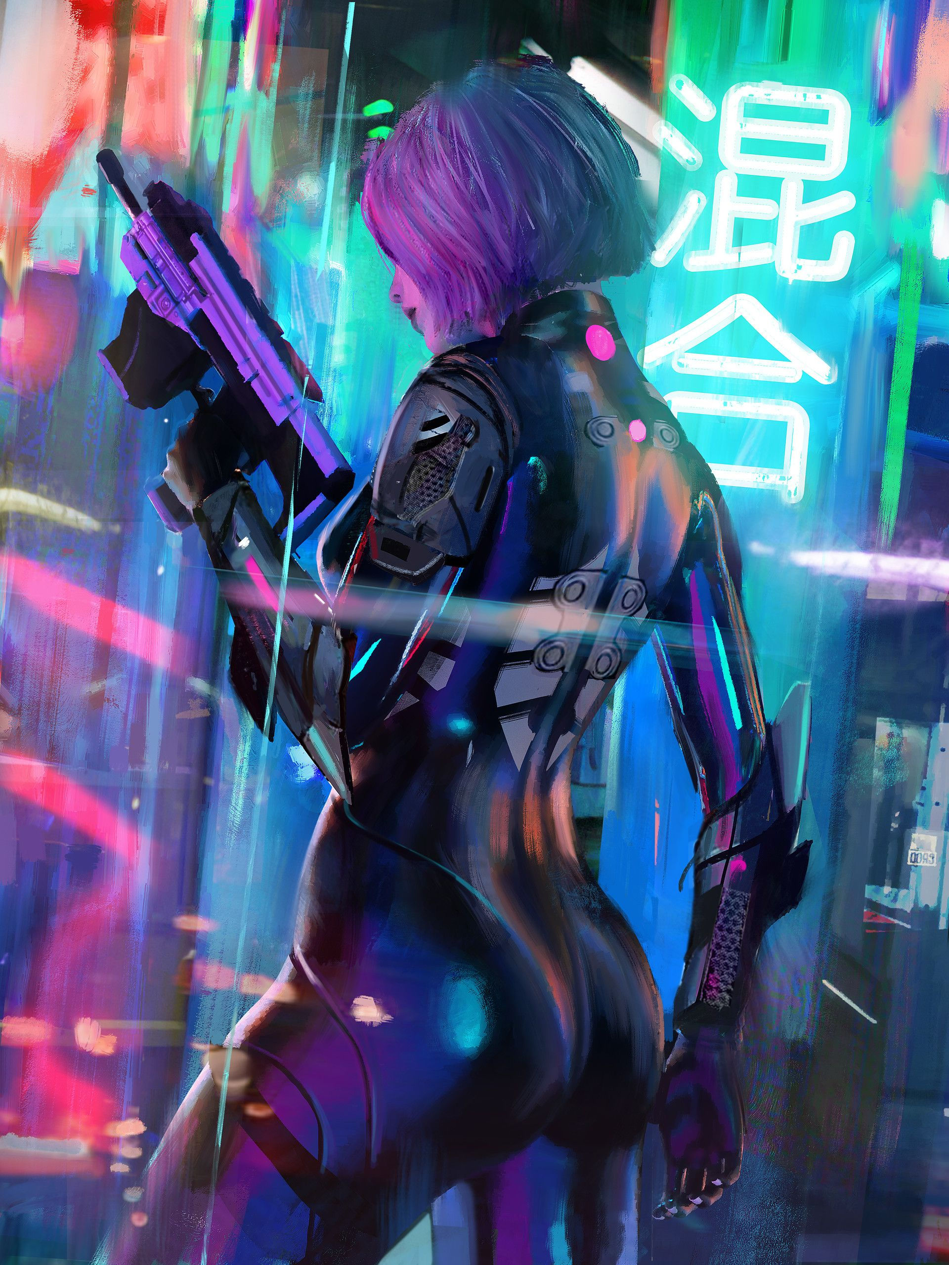 Wallpaper #fgAc6o4BSdW8dNouug5j40 Artstation Blending Tony Skeor Cyberpunk Kunst Cyberpunk Madchen