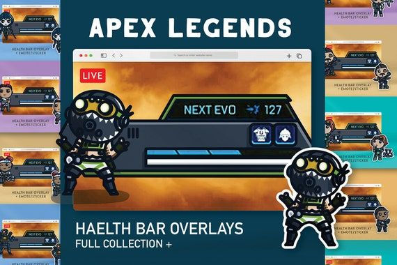 Wallpaper #pJwd45IBZHQxiYarx8Ob271 Apex Legends Health Bar Overlays All Legends Season 15 23 Etsy