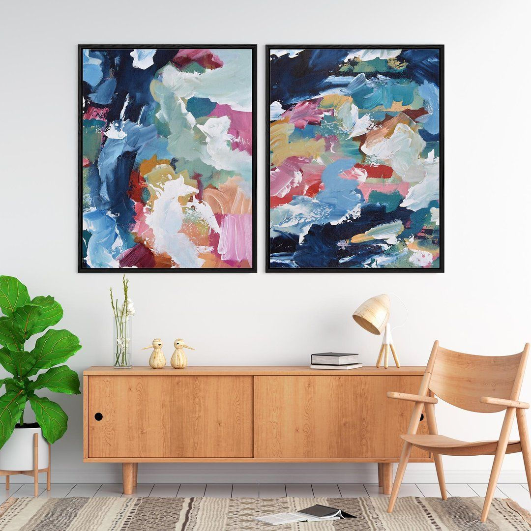 Wallpaper #W2g2IpMBSpphPi3-mTKk27 Bright Colourful Abstract Canvas Set of 2 Bright Abstract Art