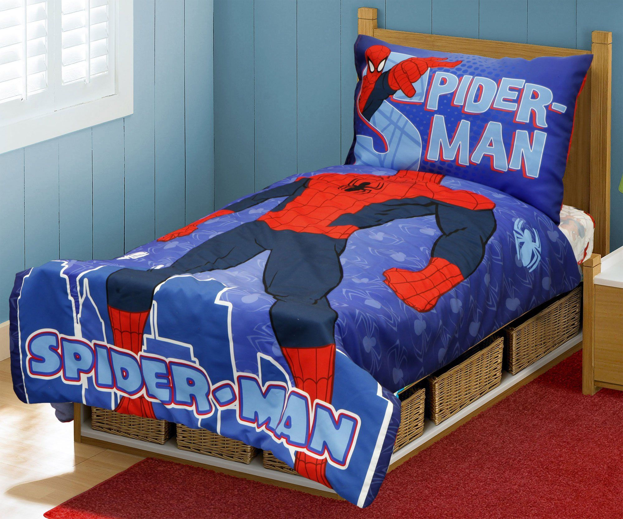 Wallpaper #kTEGNpMB5zzyi_yYnljO48 Marvel Spiderman I Am Spiderman Toddler Bed Set Multi Learn More by