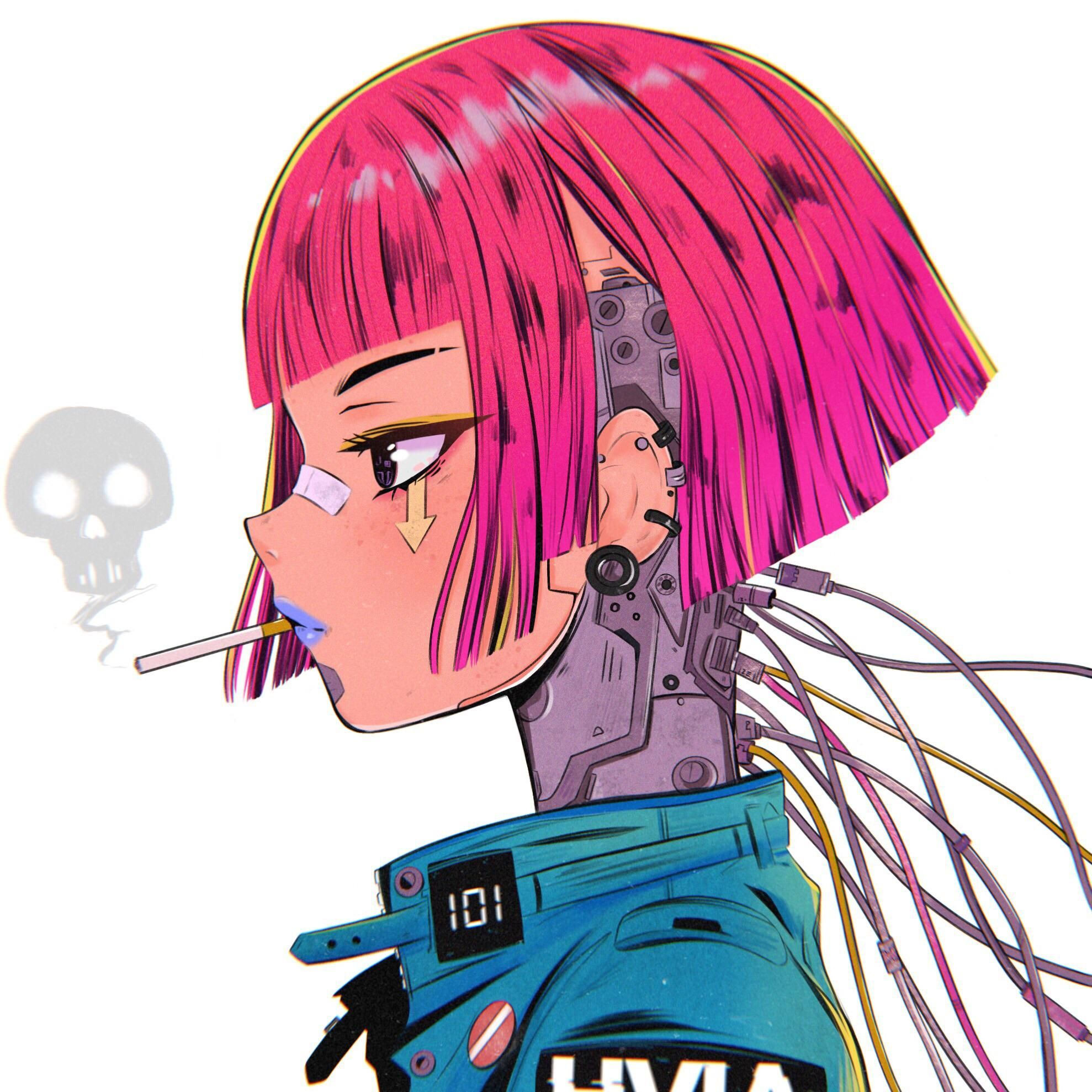 Wallpaper #2nQGyo4B_8f4nGFaqXPK24 Cybepunk Girl by at Yacilart on Instgaram Cyborgs Art Cyber Punk Girl