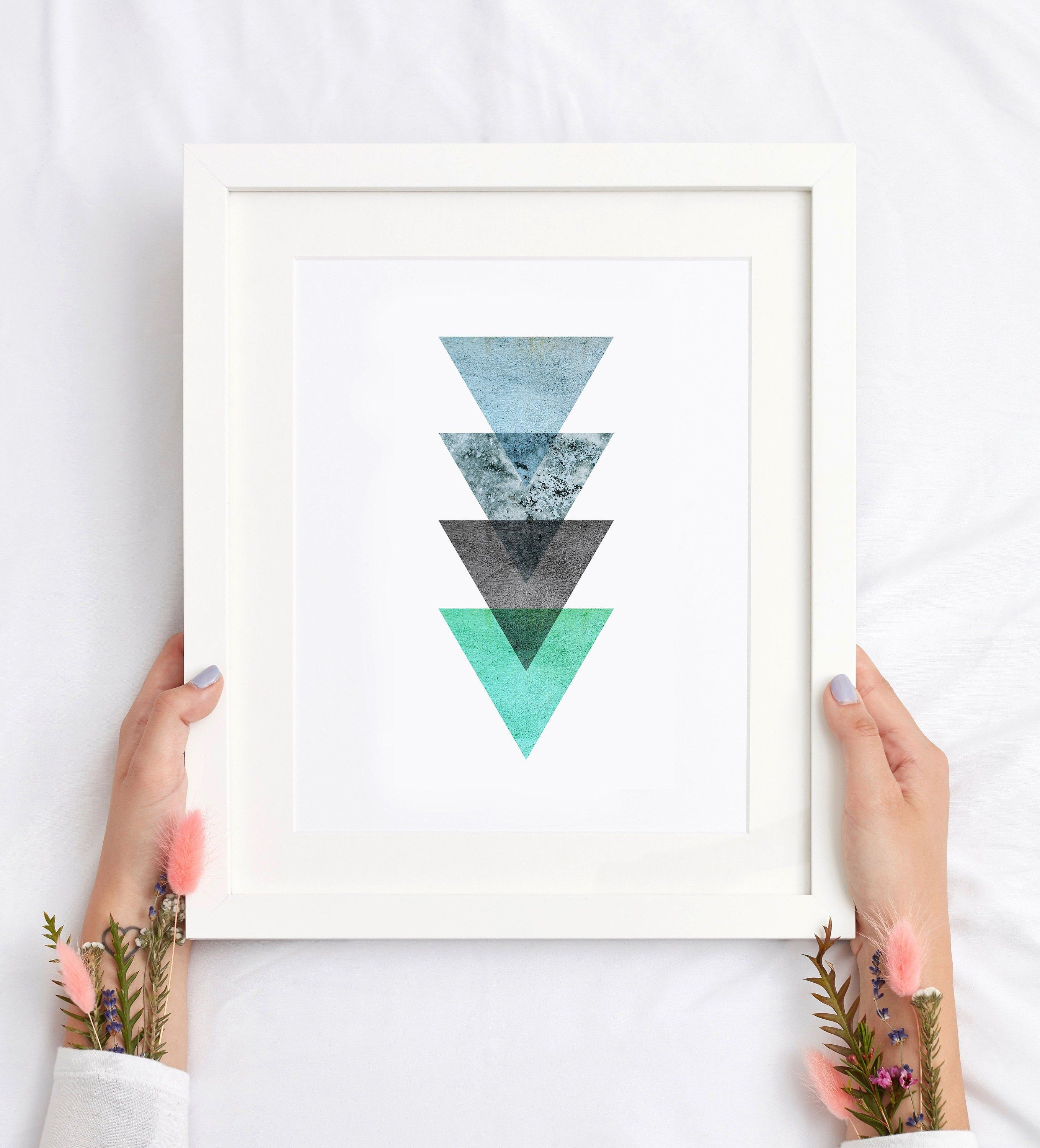 Wallpaper #a2flDJMBSpphPi3-ROG863 Triangle Wall Art Downloadable Print Instant Download Etsy in 2021