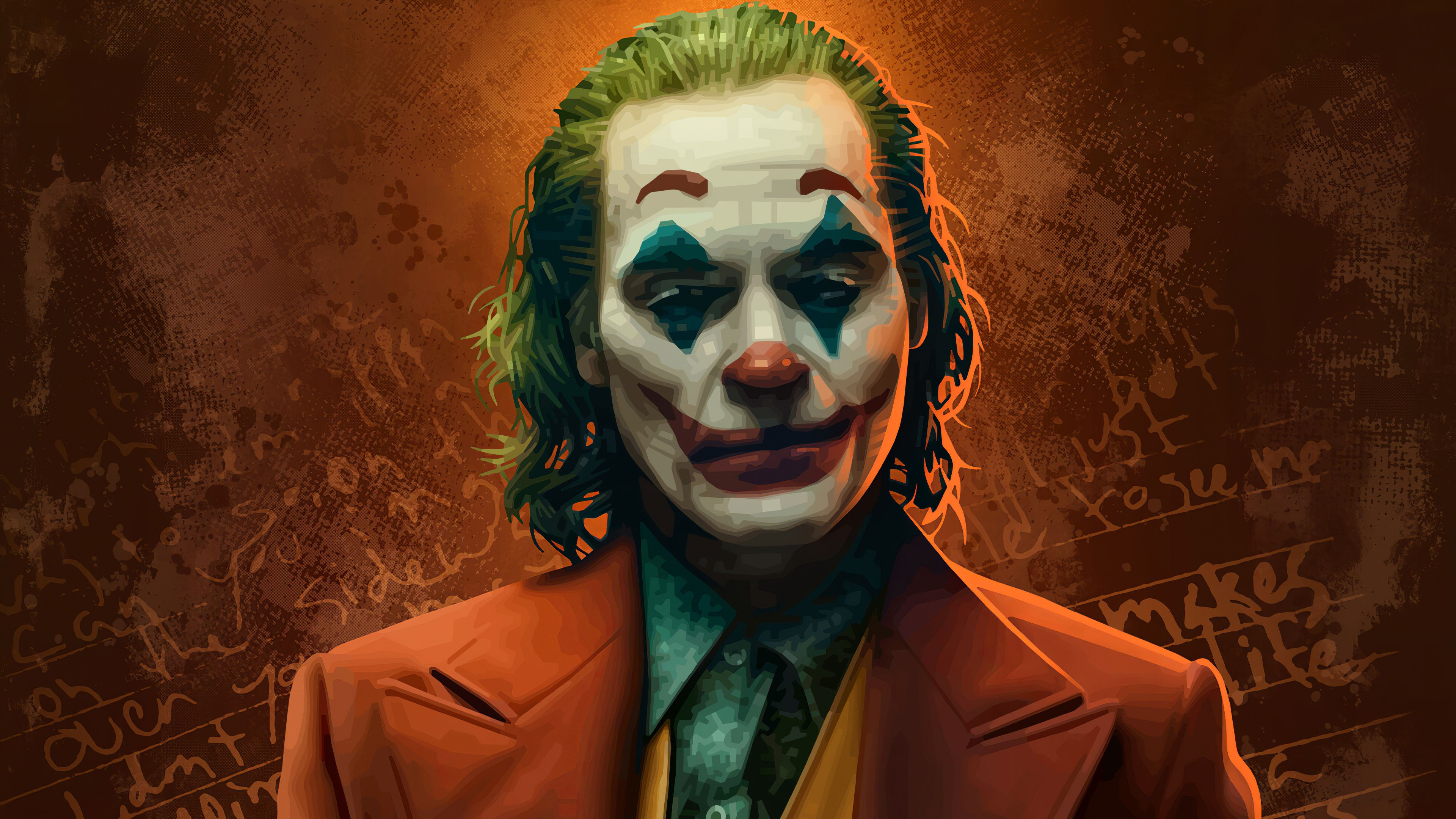 Wallpaper #hWc2-5IBSpphPi3-TJNB100 Joker Orange Theme Joker Wallpapers Joker Phone Wallpaper 4K HD Joker