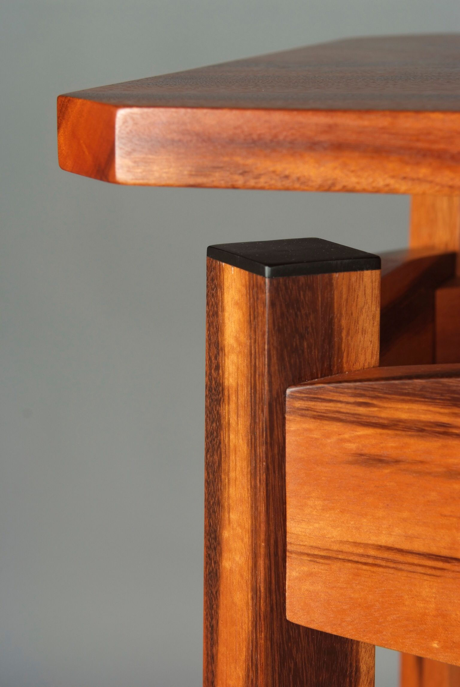 Wallpaper #7B0HLZMBlOZrFDOkWM3S83 Ebony Cap Detail on Leg of a Tiger Wood Floating Top Table Arts