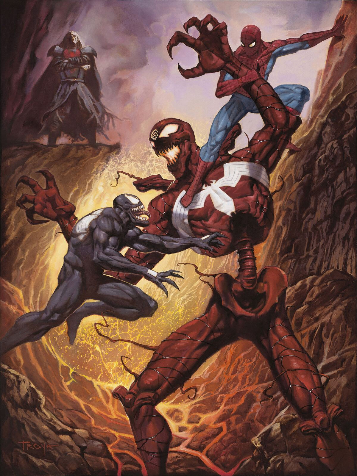 Wallpaper #-fQcOpMBKFX8bn3rG3dX152 Venom and Spider Man vs Carnage and Knull Lucas Troya Marvel