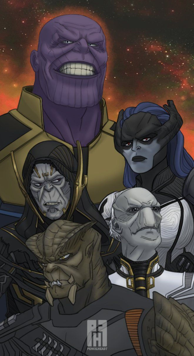 Wallpaper #irhD15IBJvJKYCmEMuI5334 Thanos and the Black Order by Pencilhead7 Marvel Characters Art