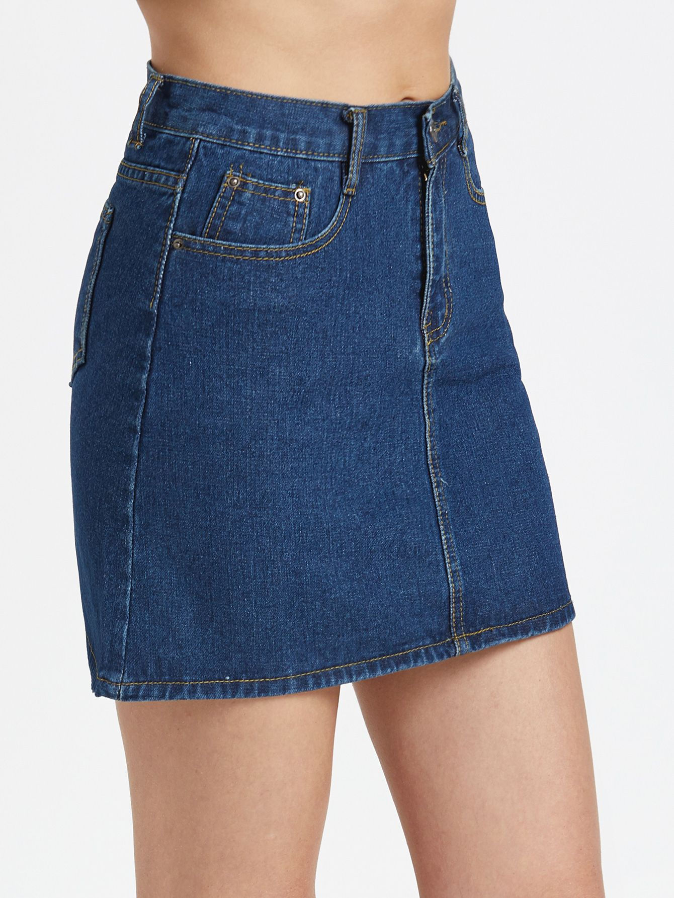 Wallpaper #1DADC Missguided Blue Authentic Vintage Superstretch Denim Mini Skirt Lyst