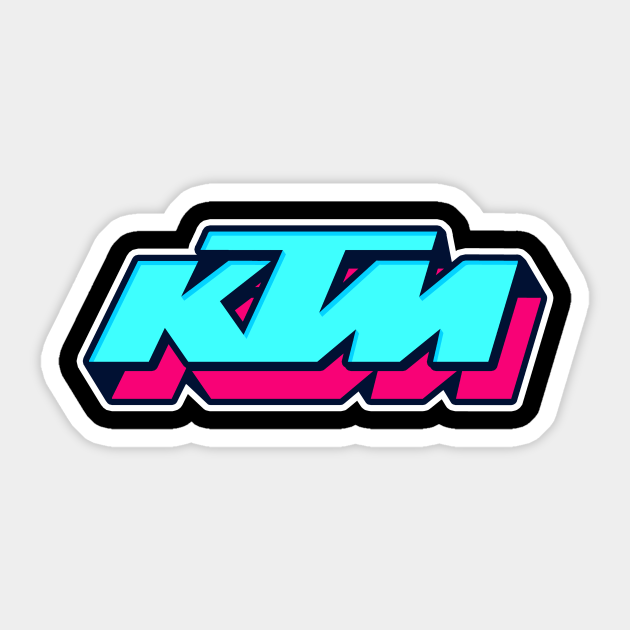 Wallpaper #rbg73JIBJvJKYCmEZfqB470 Ktm Retro Sticker in Blue Pink and Black Vintage Style