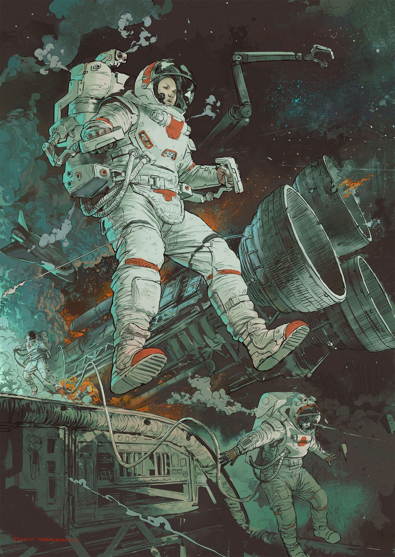Wallpaper #TOqkVpMBlwTYPL18VRAh5 Astronaut Art Illustration Sci Fi Science Fiction Charis Schmerge