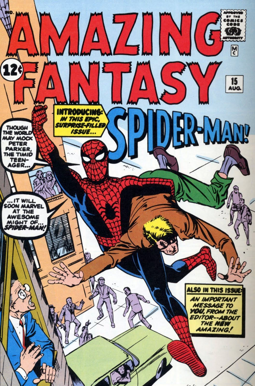 Wallpaper #H3PAho4BFI5NbQksWSCp53 The Original Steve Ditko Cover to Spideys Debut Marvel Comics Vintage