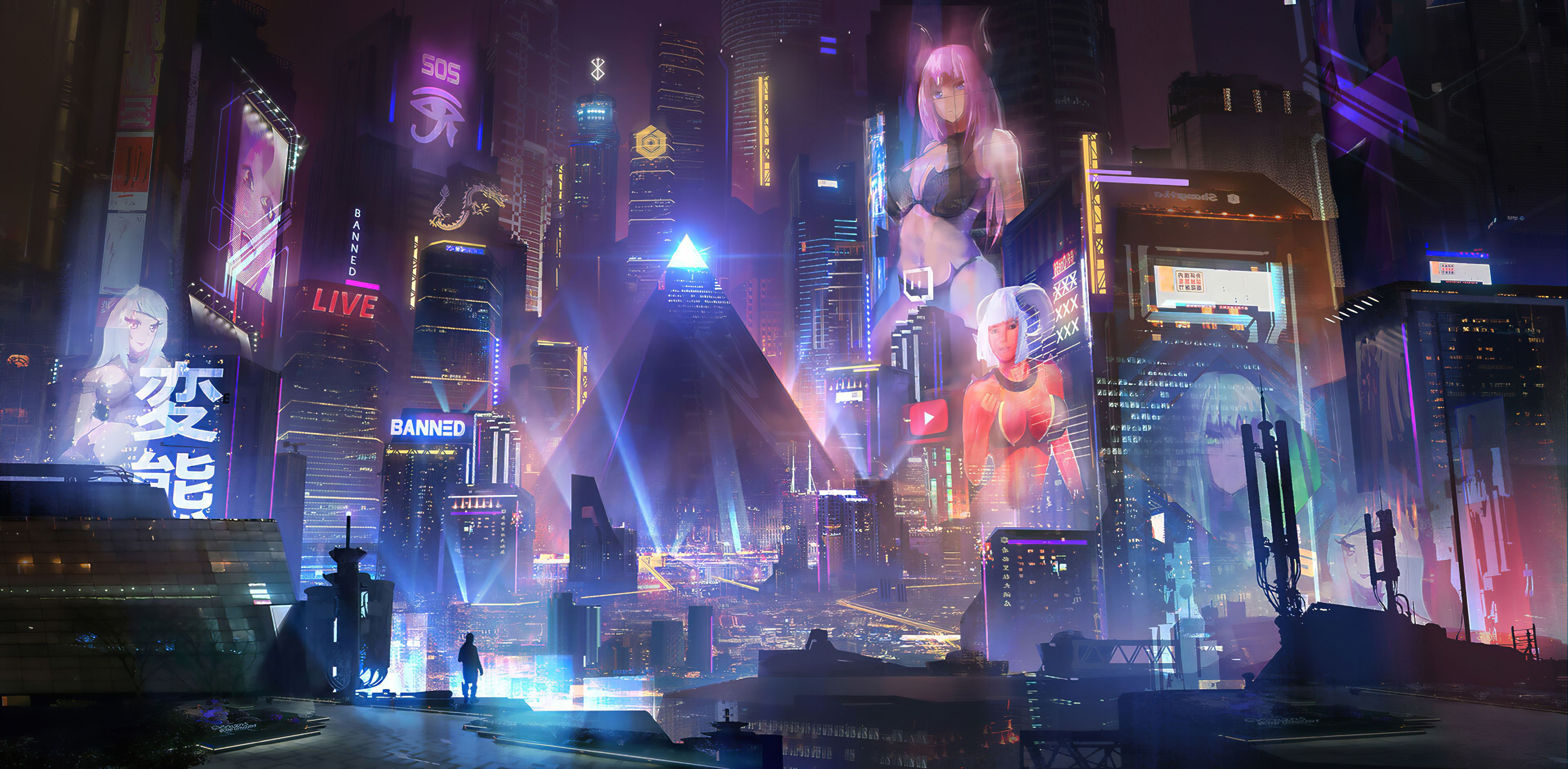 Wallpaper #aWjcHZMBSpphPi3-Yicj159 Cyberpunk City Cyberpunk City Futuristic City Neon Cyberpunk
