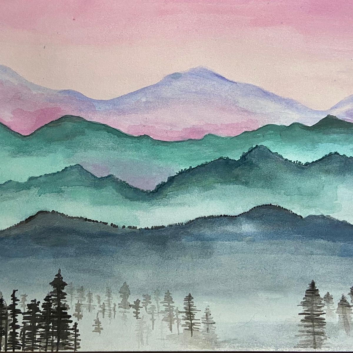Wallpaper #aWdbBJMBSpphPi3--bfl341 Mountain Sunset Abstract Artwork Artwork Drawings