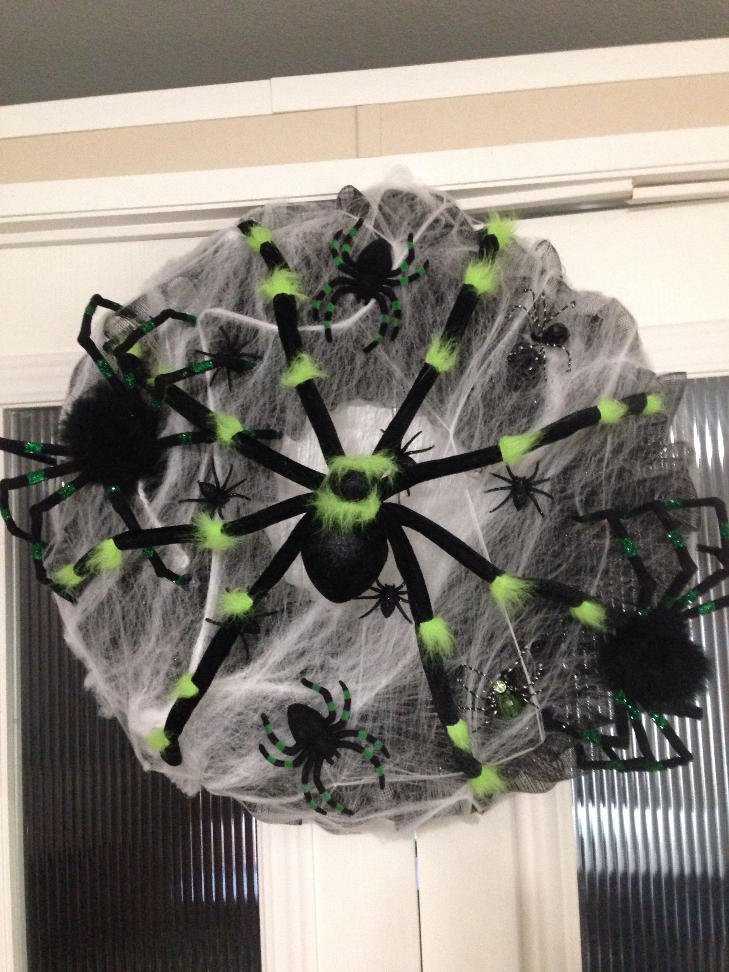 Wallpaper #Gmd6CZMBSpphPi3-WNCd180 Giant Spider Wreath with Web and Small Spiders Crawling Created and