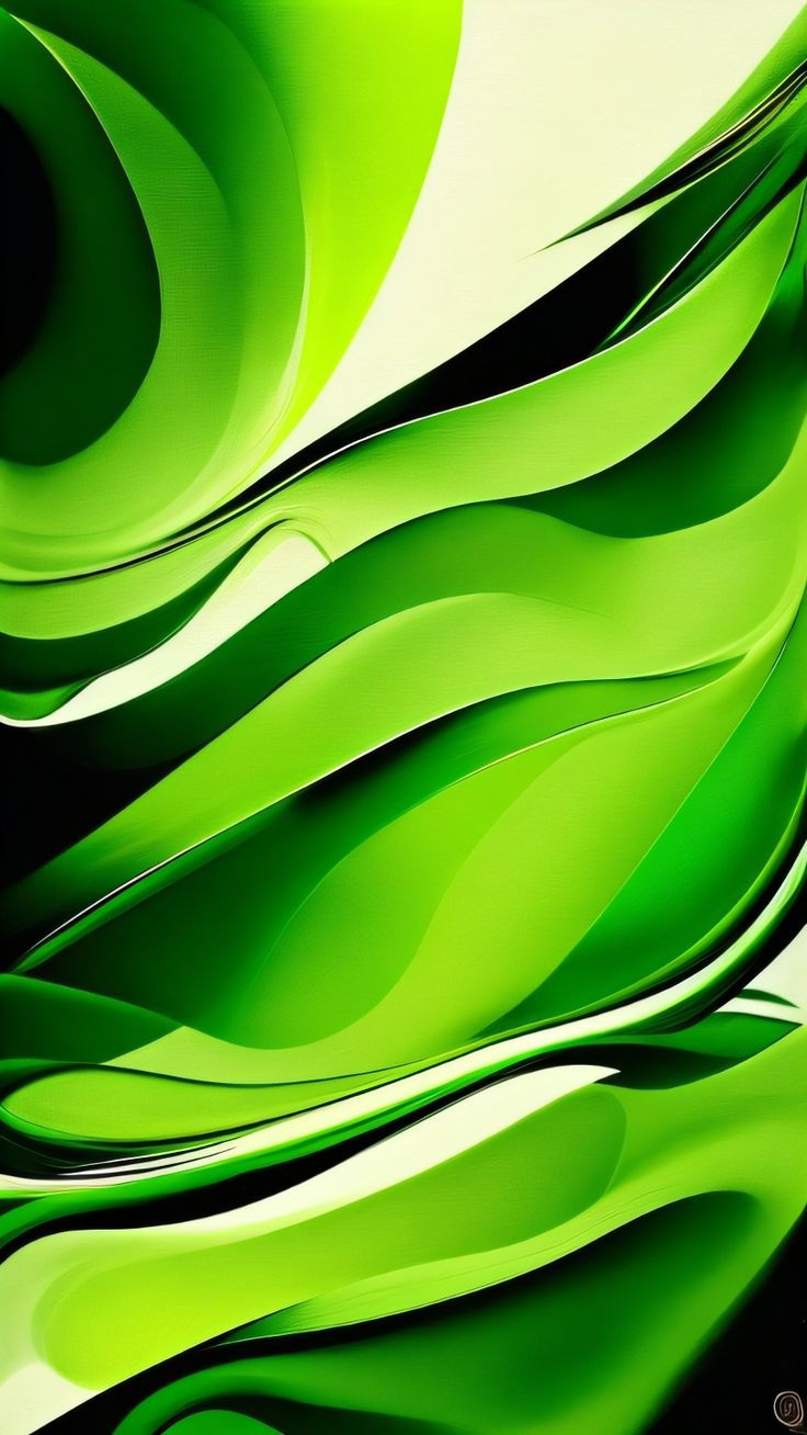 Wallpaper #o5yy4pIBZHQxiYarcMG413 An Abstract Green Background with Wavy Lines