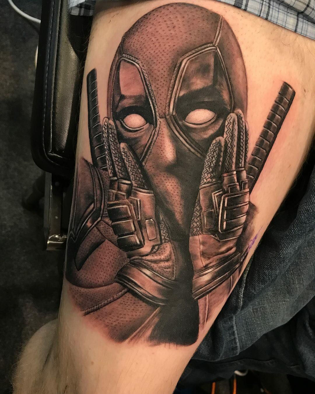 Wallpaper #9130c Marvel Tattoo Photo by Gus H Tattoo on Instagram Deadpool