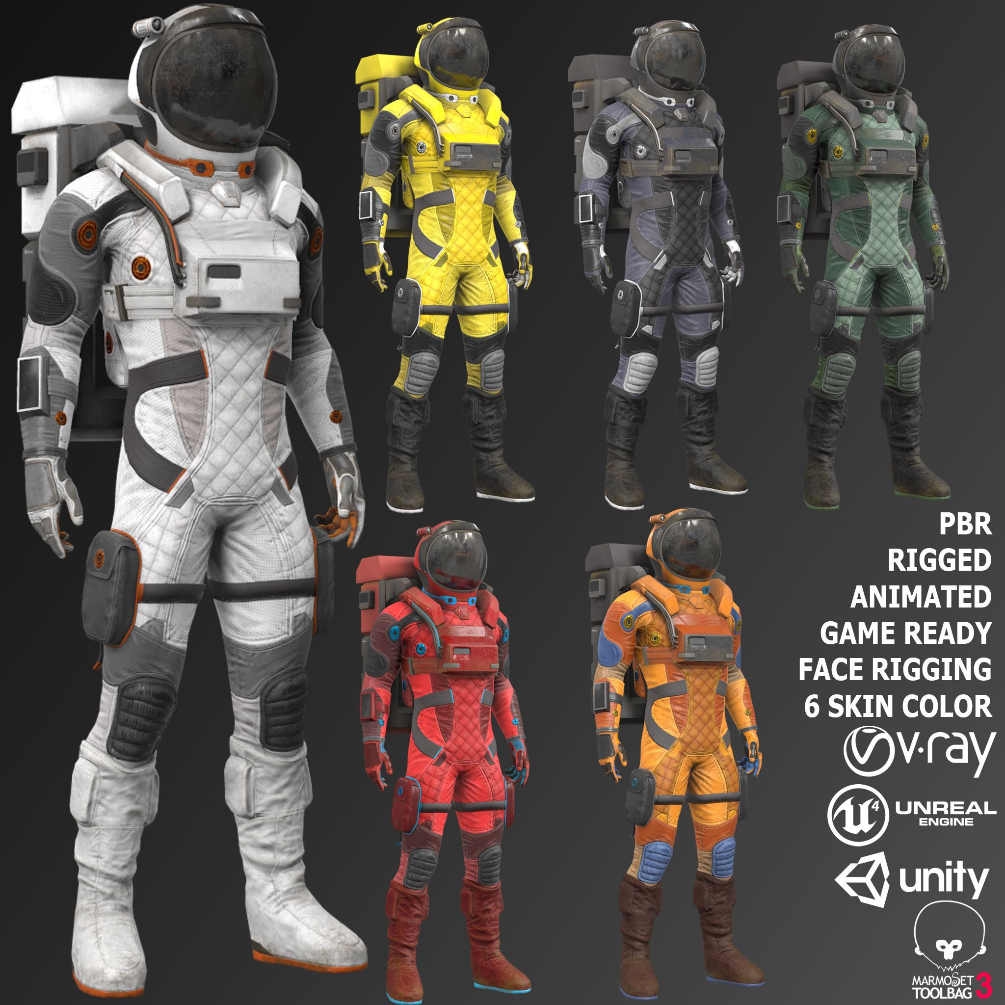 Wallpaper #OxncHo8BtGB6xQ78cHo521 Space Suit 3D Model