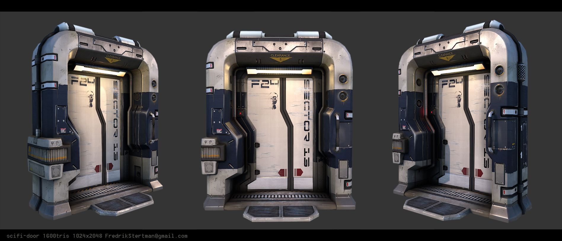 Wallpaper #eRl5Ho8BtGB6xQ78OHkV35 Sci Fi Door Based on Q4 Concept Page 2 Polycount Forum Sci Fi