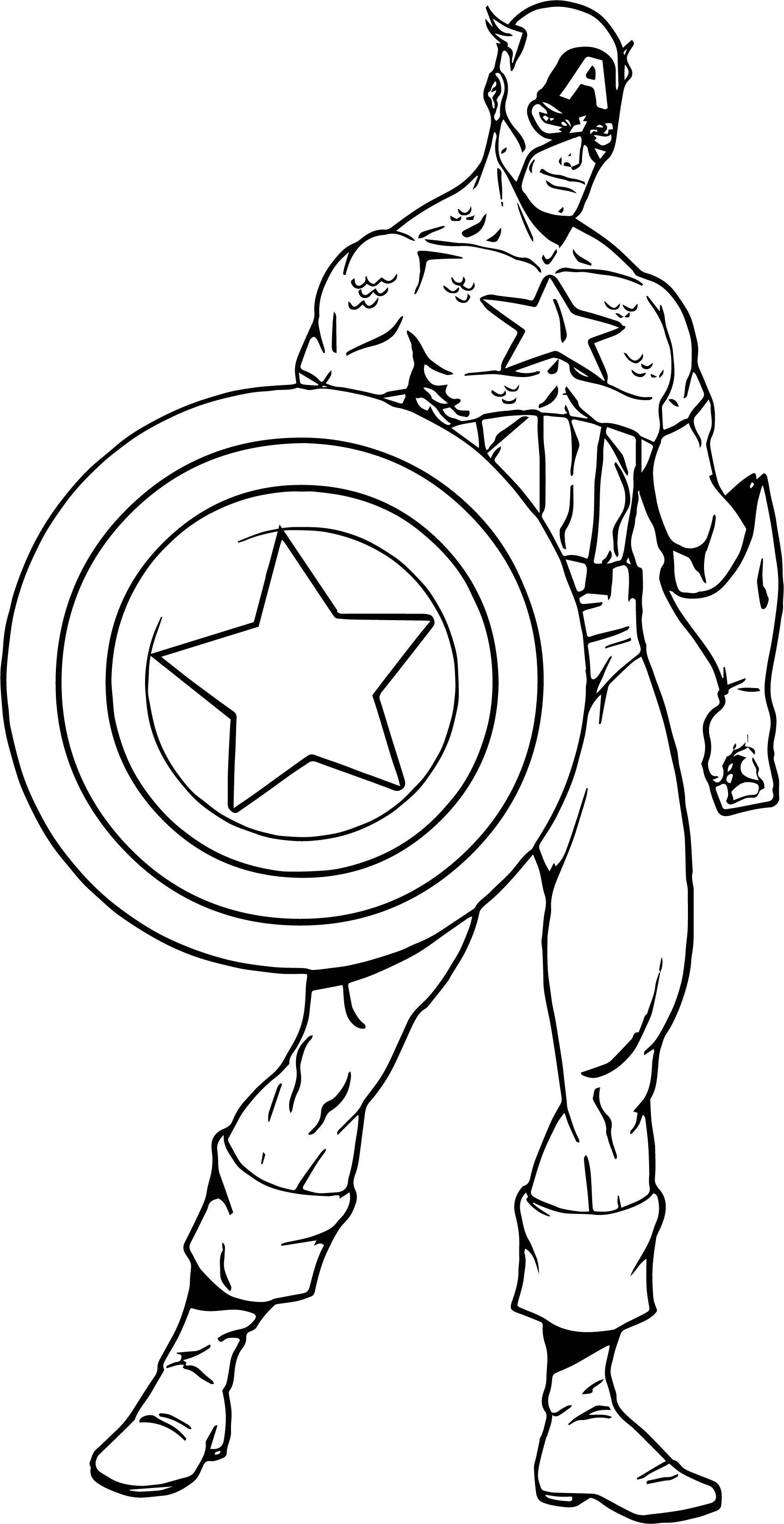 Wallpaper #WxlANo8BtGB6xQ78AKJV21 Nice Captain America Captain Ready Coloring Page Superhero Coloring