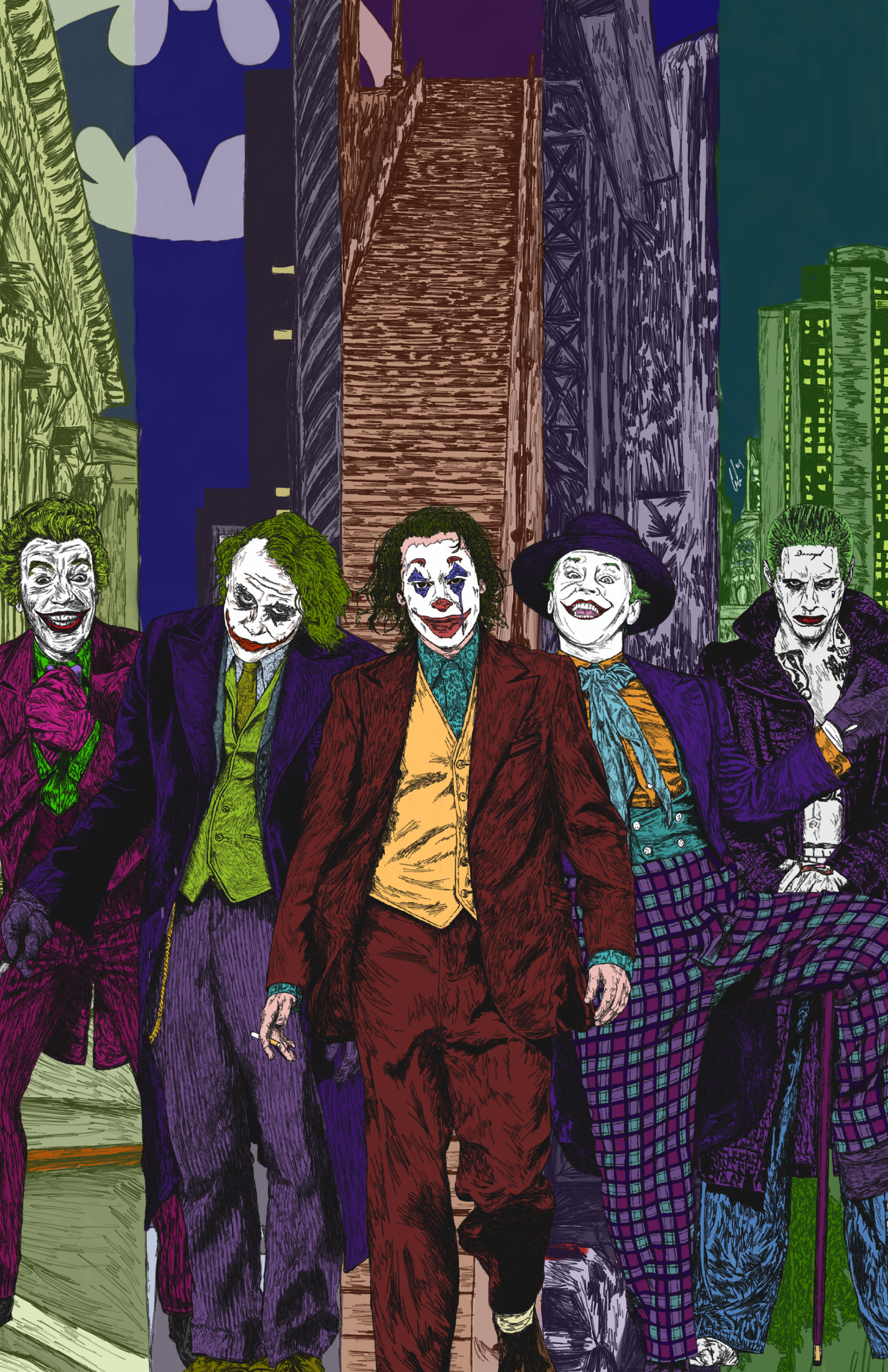 Wallpaper #FgDx644BSdW8dNoulhM314 Fan Art Jokers by Instagram at Carsoncrawfordartwork Joker Cartoon