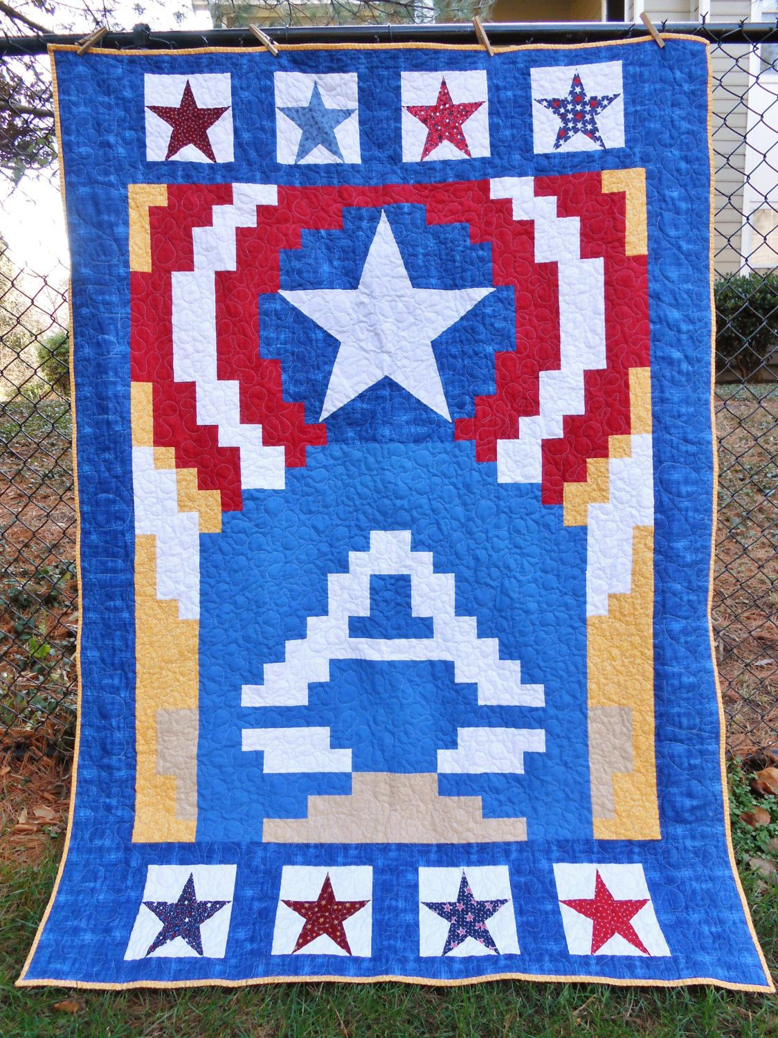 Wallpaper #QQBa7I4BSdW8dNouuBSe56 Queenofthepages the Star Spangled Man a Captain America Throw Quilt