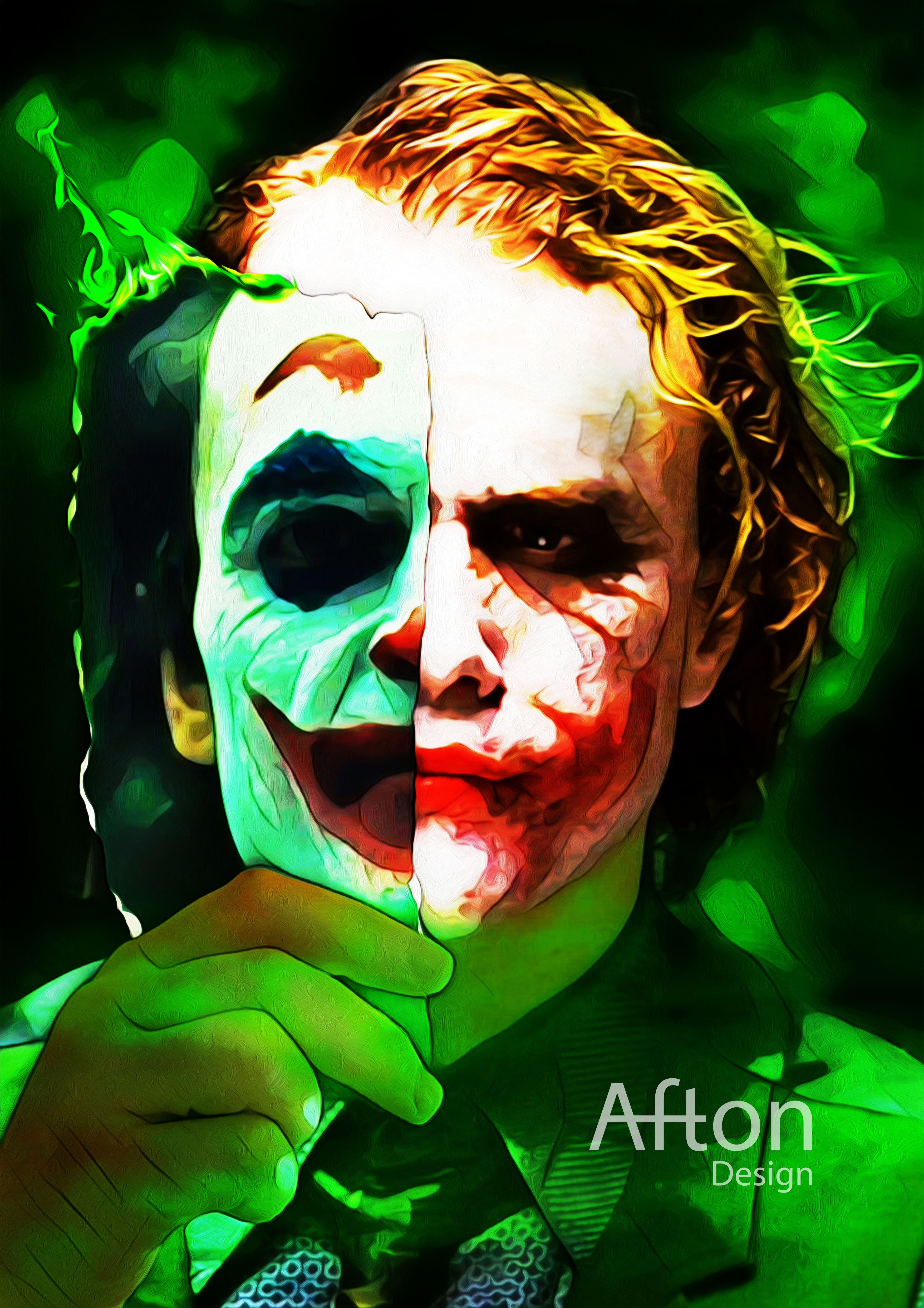 Wallpaper #UxouUZMB1yWOL4qg54He189 Joker Original Art Print Joaquin Phoenix Heath Ledger Etsy Uk