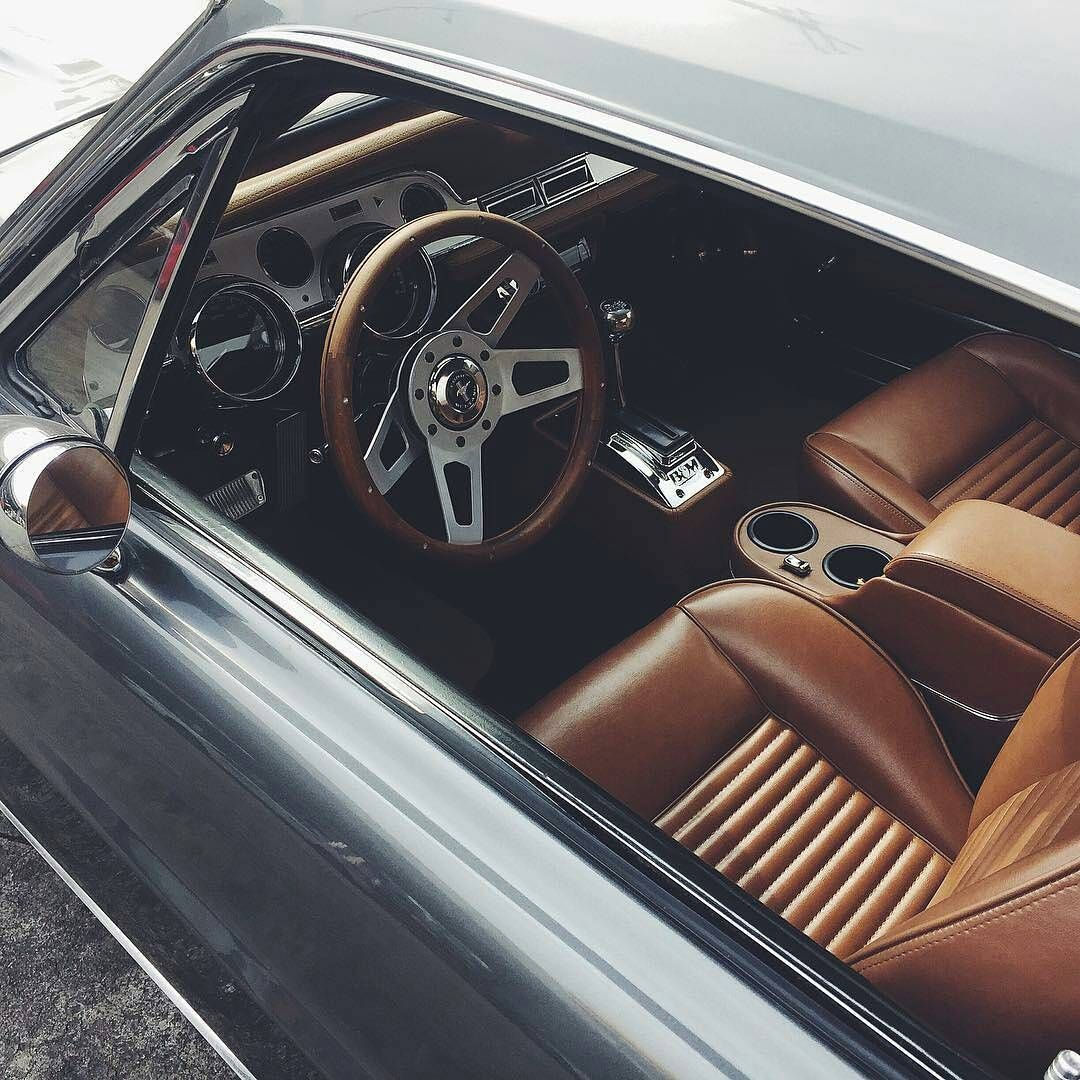 Wallpaper #oP9sZ5MB3lSXT3zUp-Im370 1967 Mustang Fastback Grey with Brown and Black Interior Custom Seats