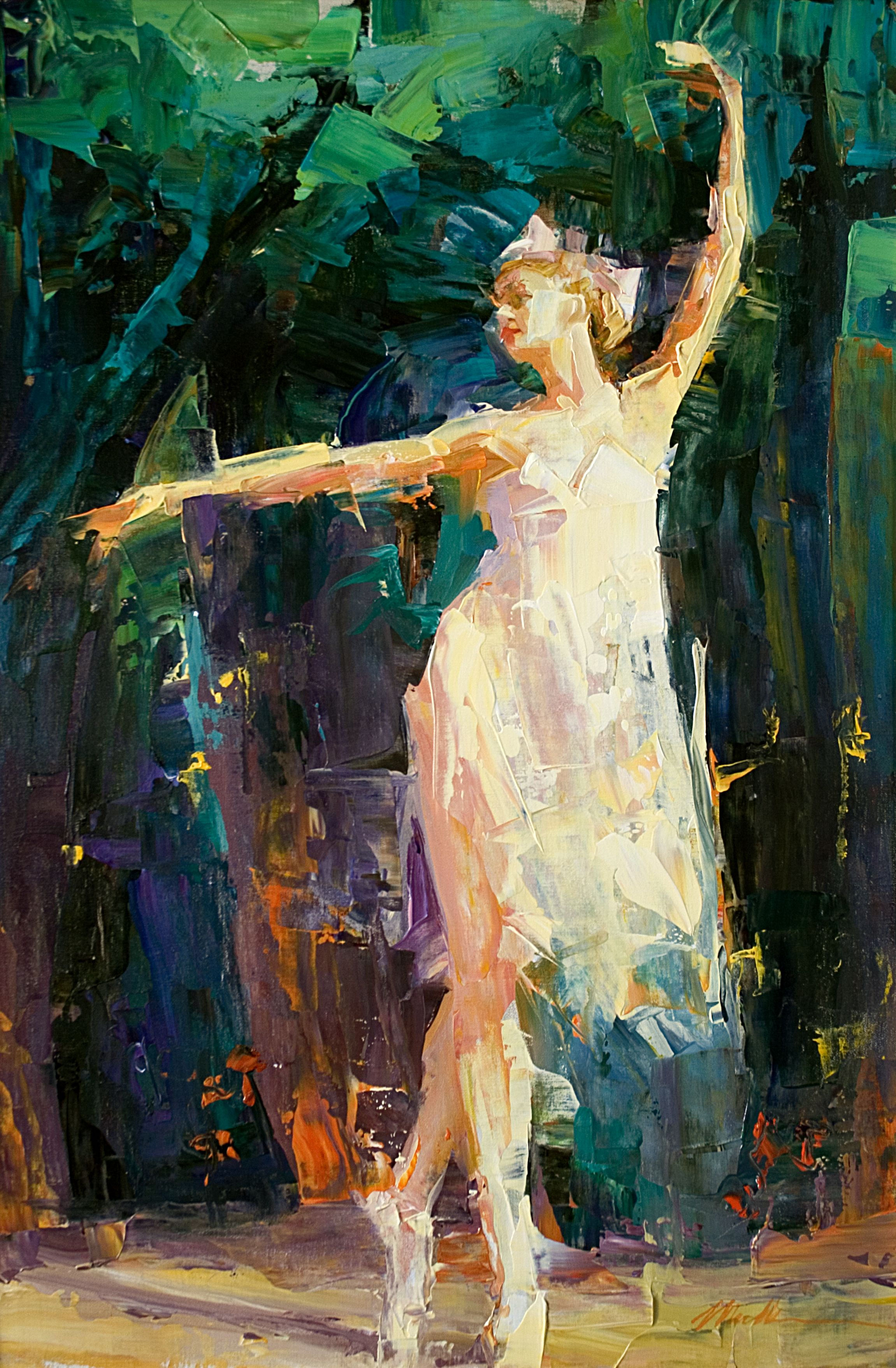 Wallpaper #SWeu7pIBSpphPi3-HV6n187 Expressionist Dance Painting by Michelle Torrez