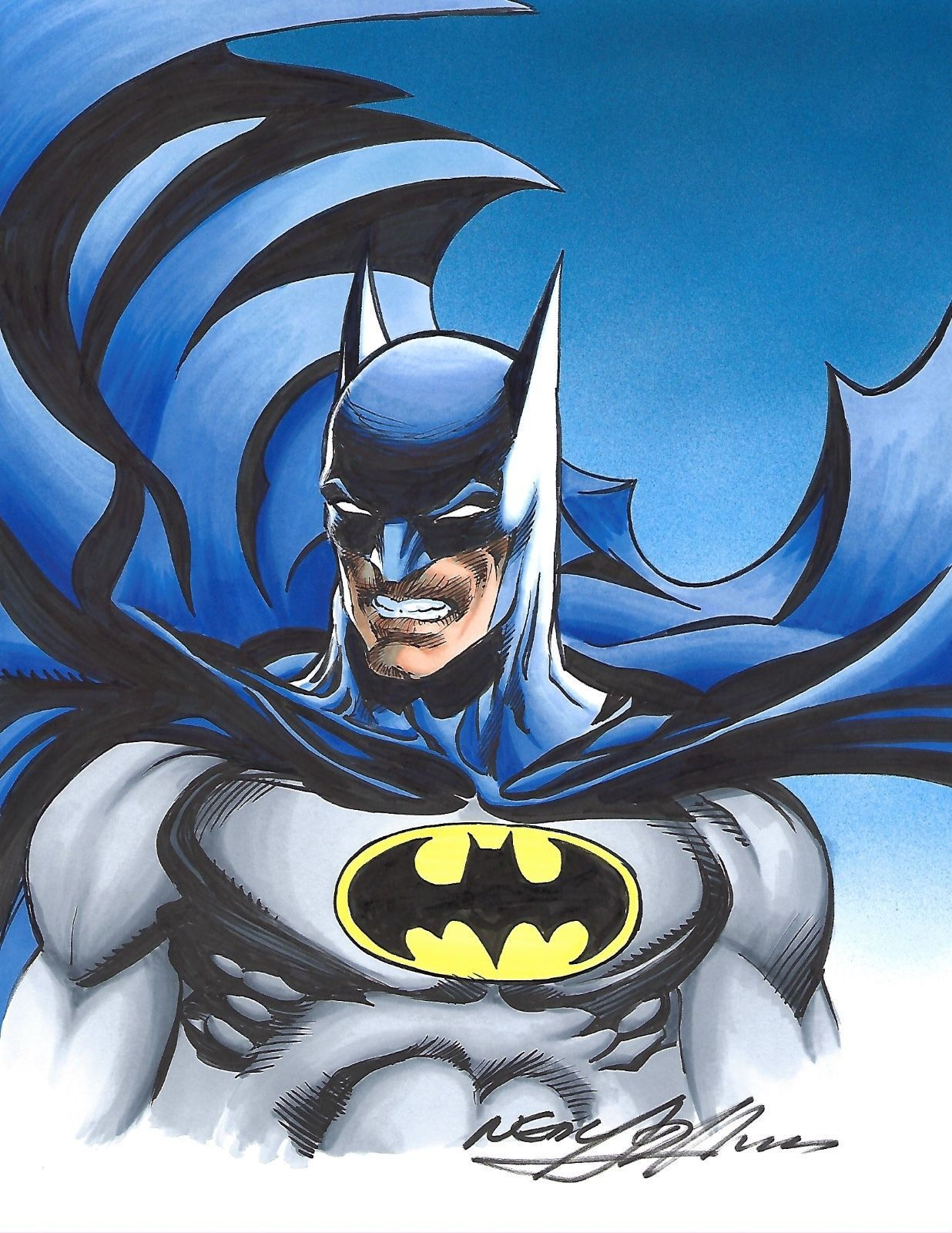 Wallpaper #qx0ULpMBlOZrFDOkP9JS166 Batman Color Drawing 2015 Neal Adams Wb Batman Art Drawing