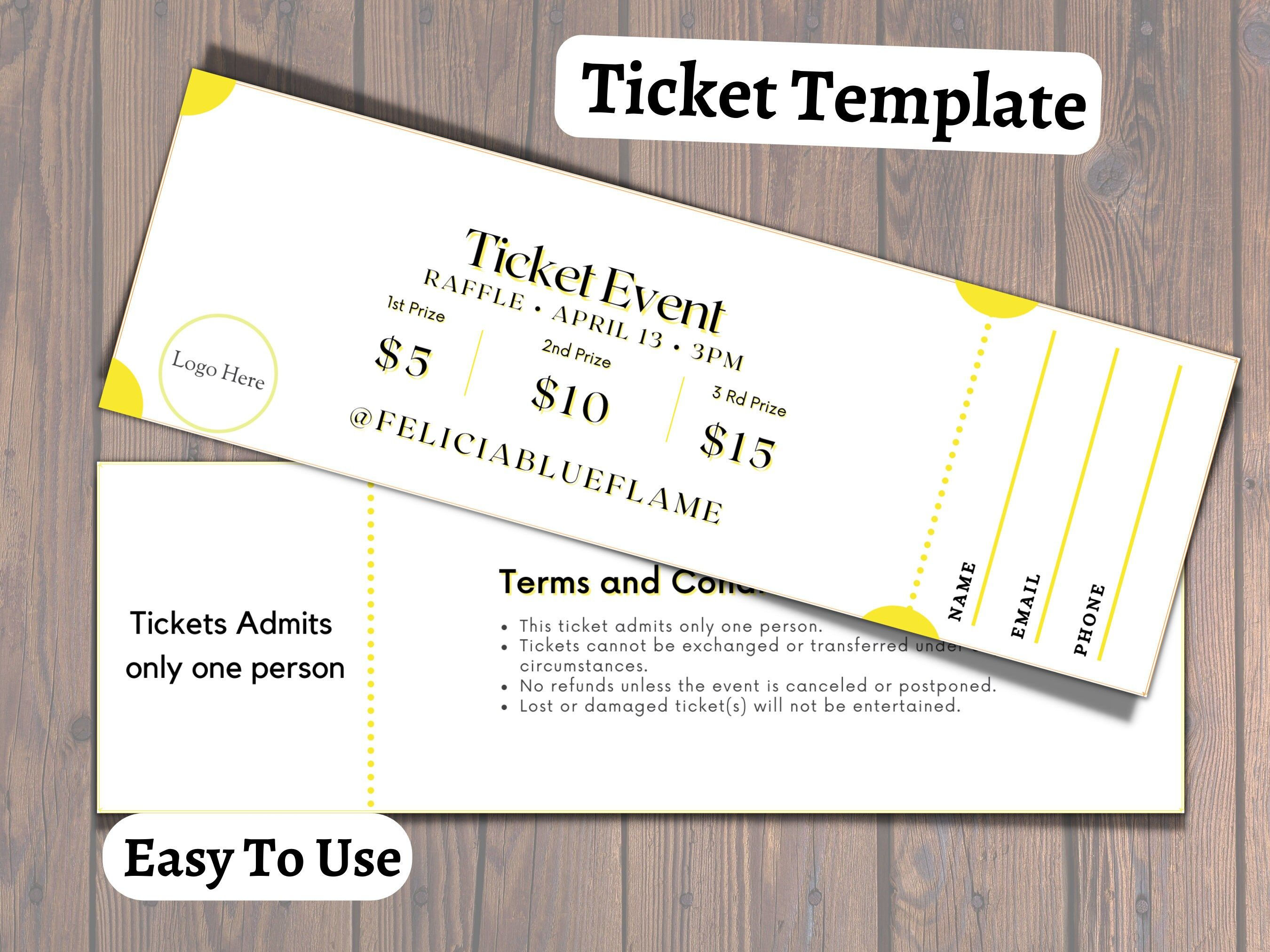 Wallpaper #58496 Free Printable Raffle Ticket Templates