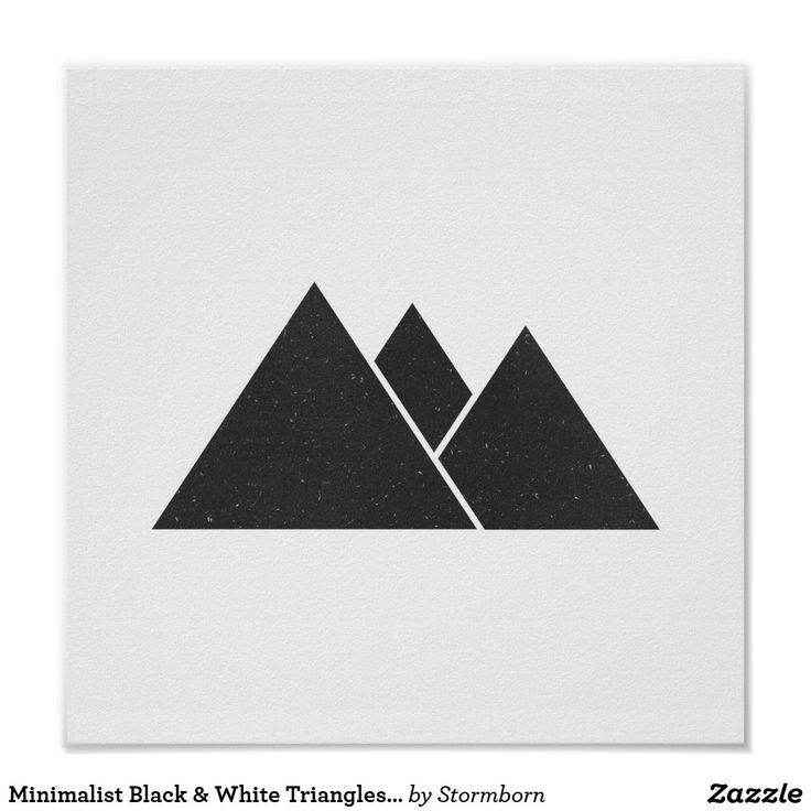 Wallpaper #_7g21pIBJvJKYCmEItw-353 Minimalist Black White Triangles Poster Zazzle Triangle Symbol