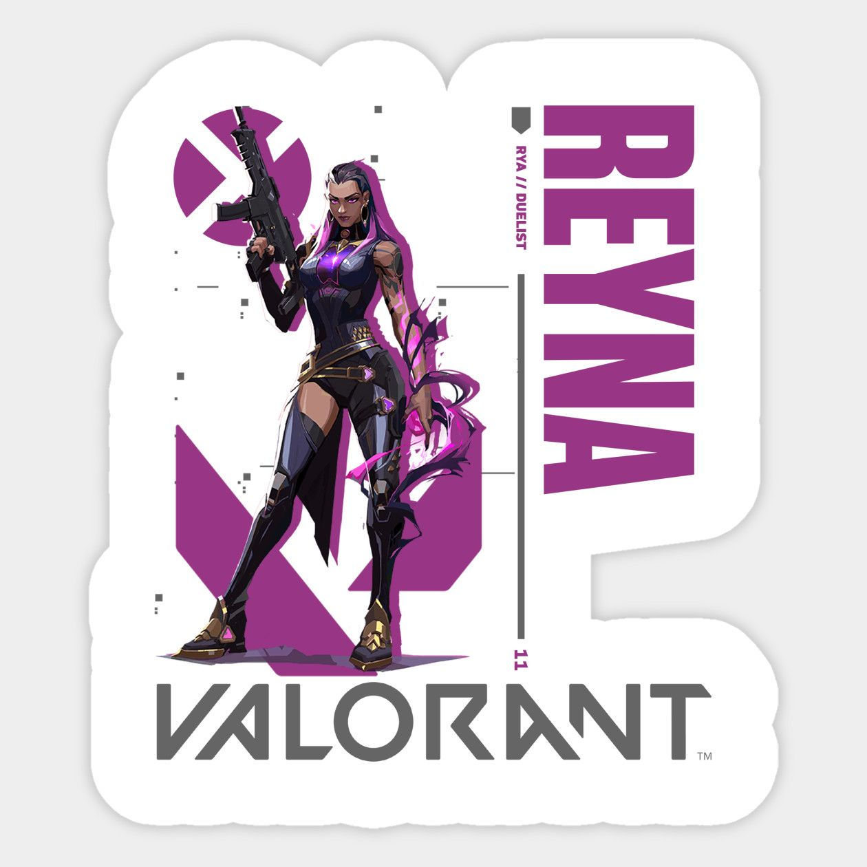 Wallpaper #ZmeeBZMBSpphPi3-Gb1g93 Reyna Sticker for Valorant Fans