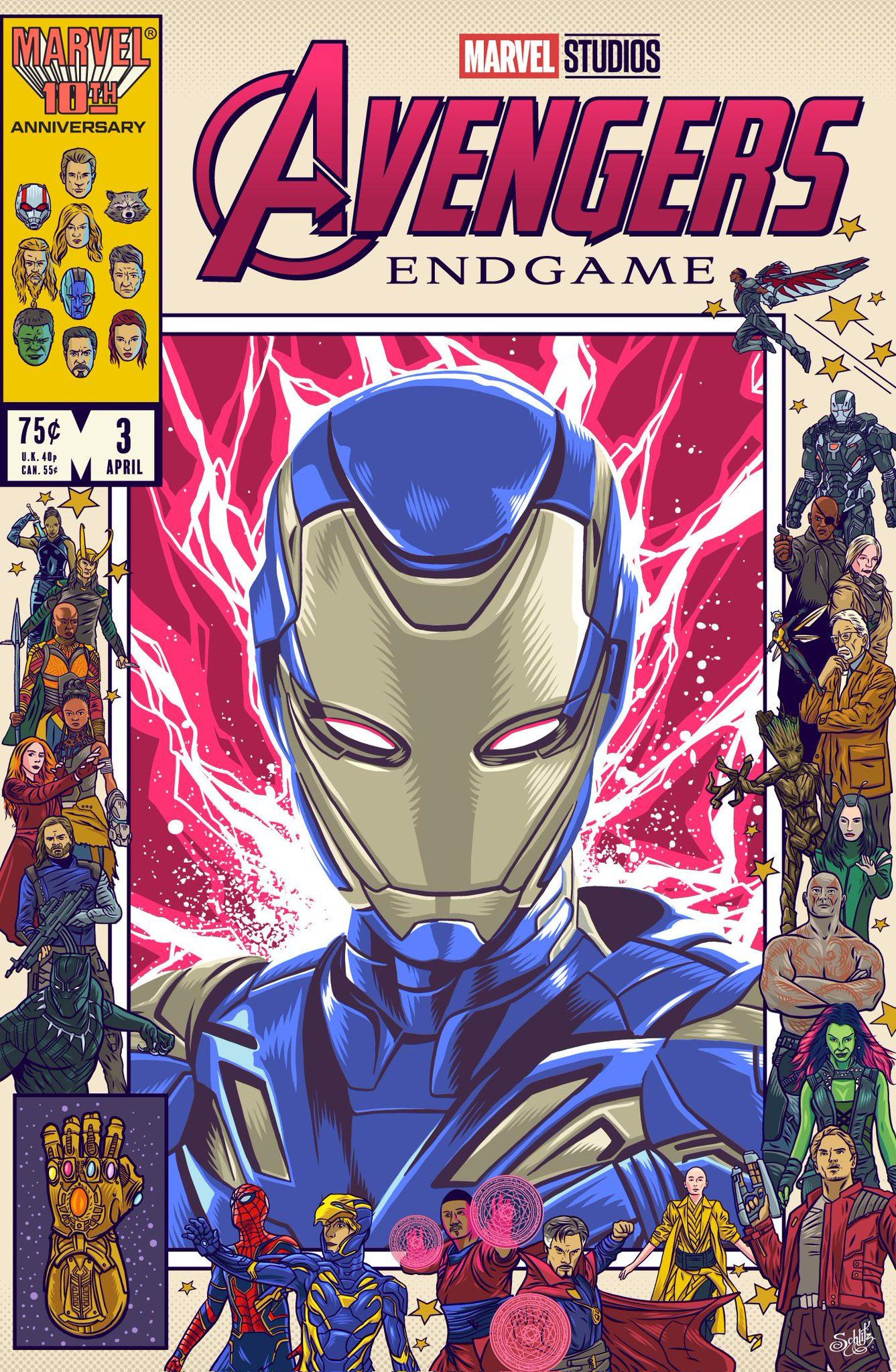 Wallpaper #b2h5GpMBSpphPi3-GRwH197 Avengers Endgame Art by Danny Schlitz Marvel Comics Art Marvel