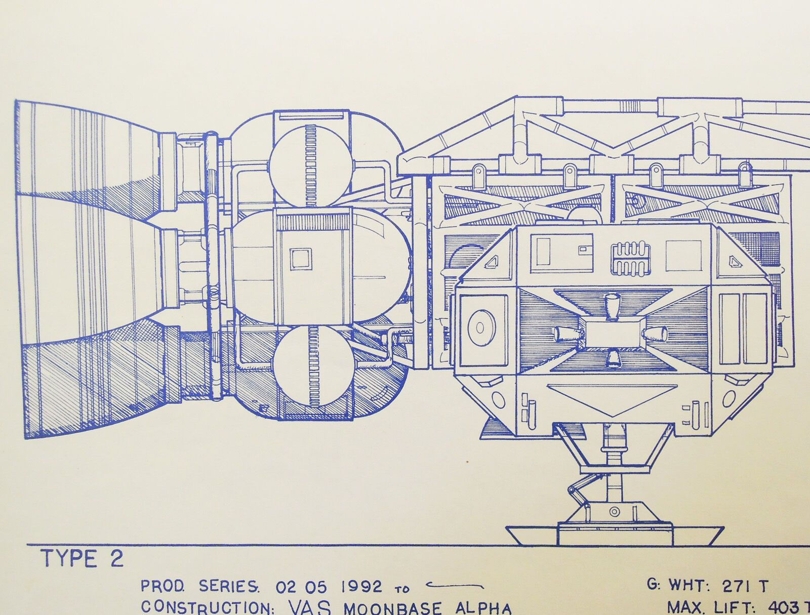 Wallpaper #H2huGZMBSpphPi3-FBdI170 Set 2 Vintage 1979 Space 1999 Eagle Transporter Blueprints Plans