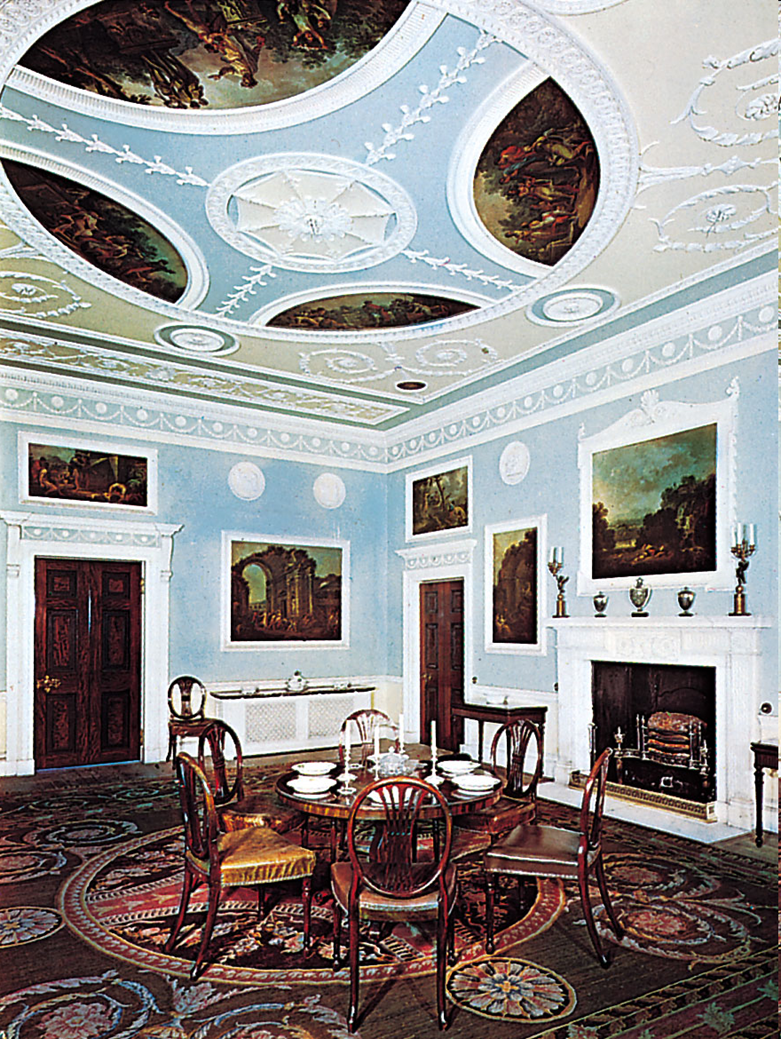 Wallpaper #qJy34JIBZHQxiYara7ci144 Dining Room Saltram House Devon Robert Adam Ca 1770 English