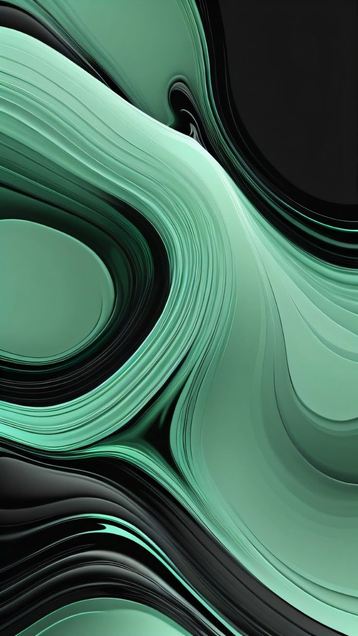 Wallpaper #o5yy4pIBZHQxiYarcMG4178 An Abstract Green and Black Background with Wavy Lines