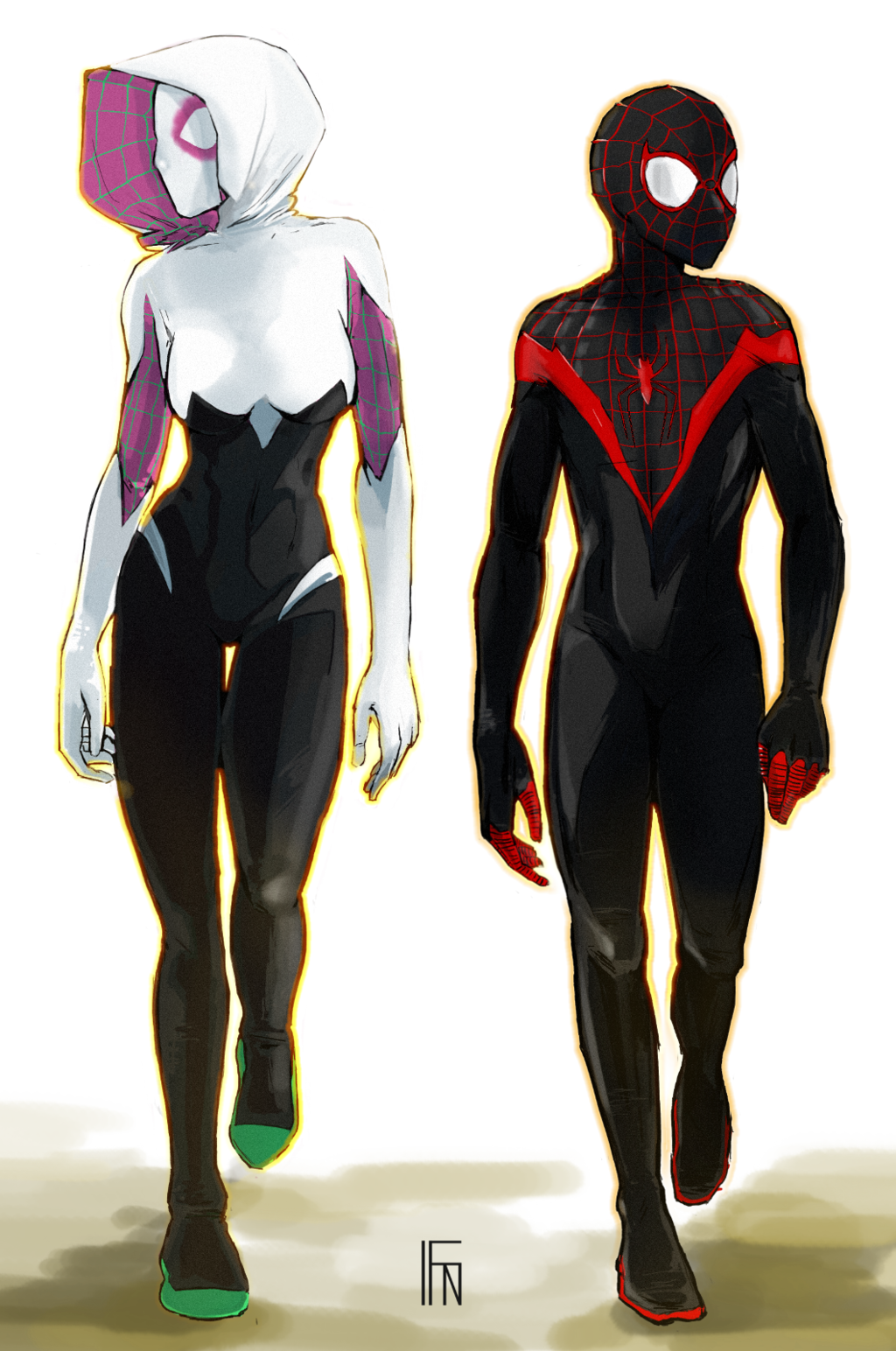 Wallpaper #w_SBOpMBKFX8bn3r_Hjv241 Spider Gwen and Miles Morales Spiderman and Spider Gwen Spiderman