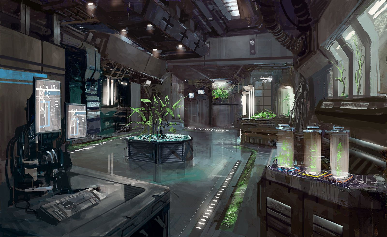 Wallpaper #JWeN-JIBSpphPi3-Nooi252 Botanical Lab Facility by Swordfish78 2d Cgsociety Laboratory